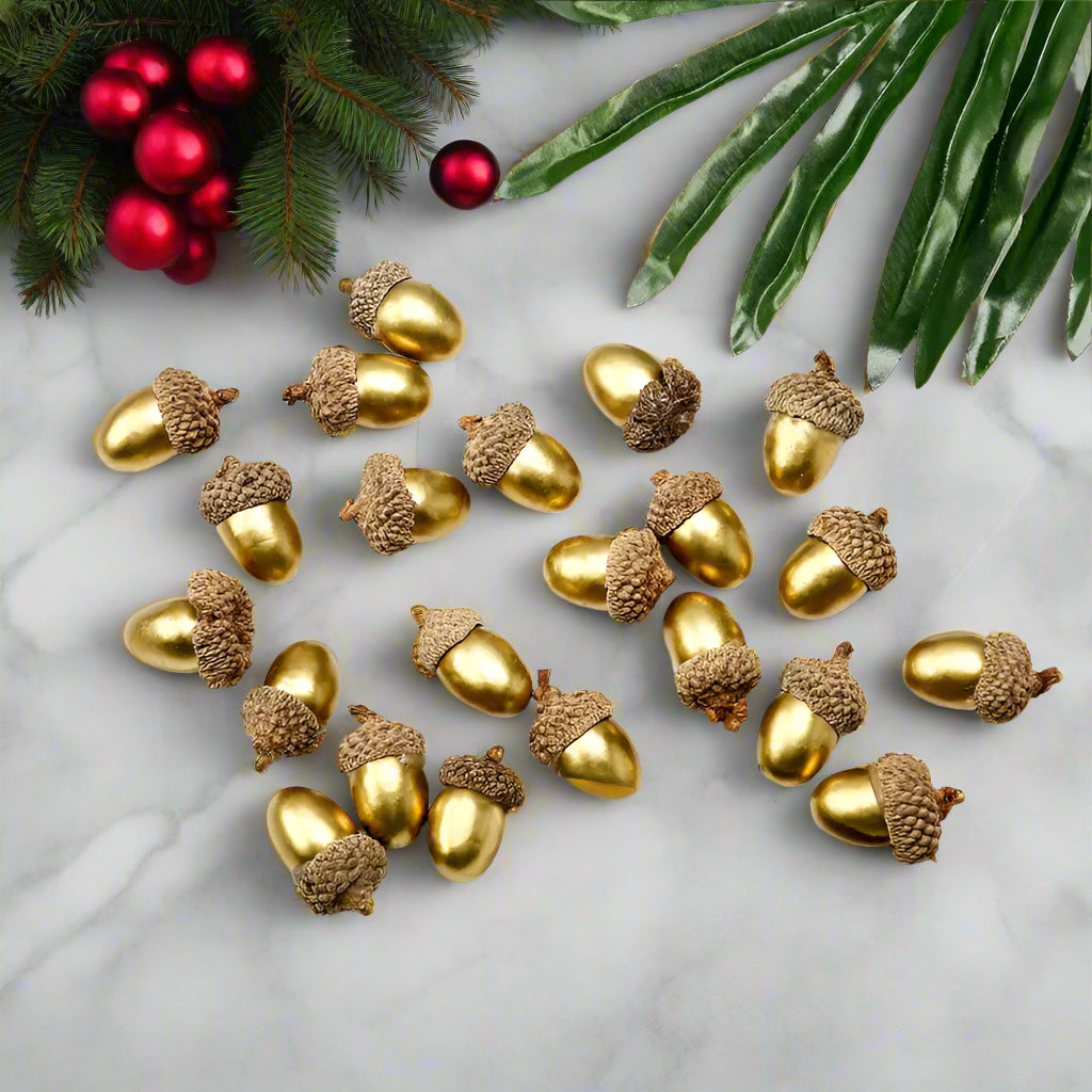 Gold Faux Acorns