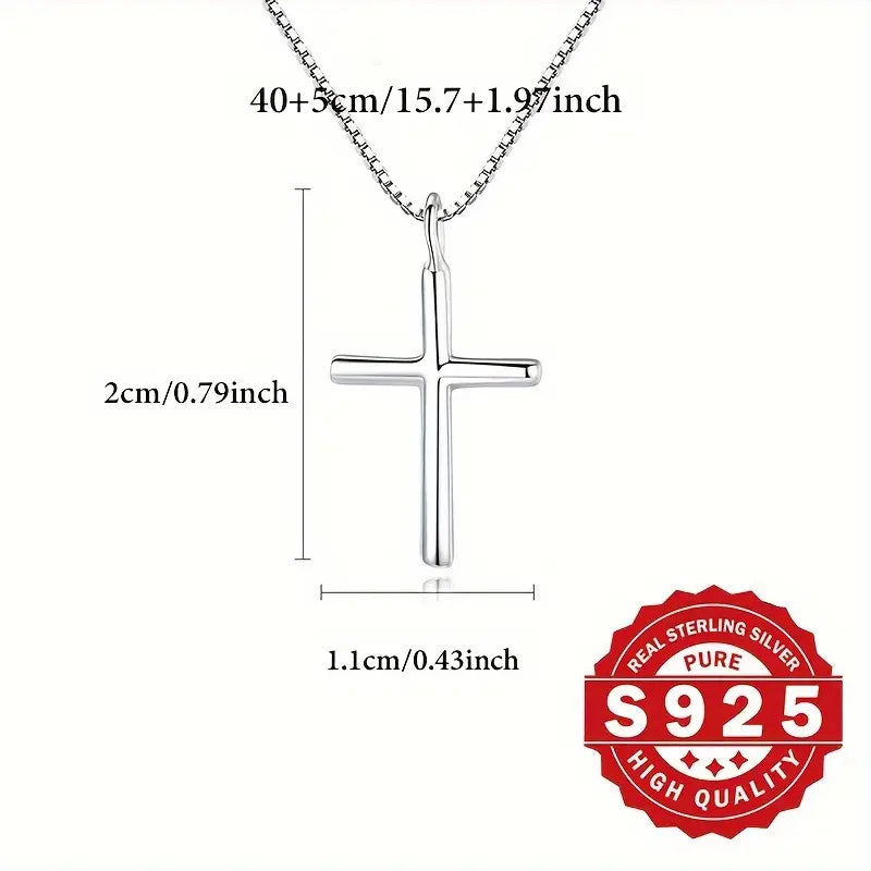 Sterling Silver Small Cross Necklace
