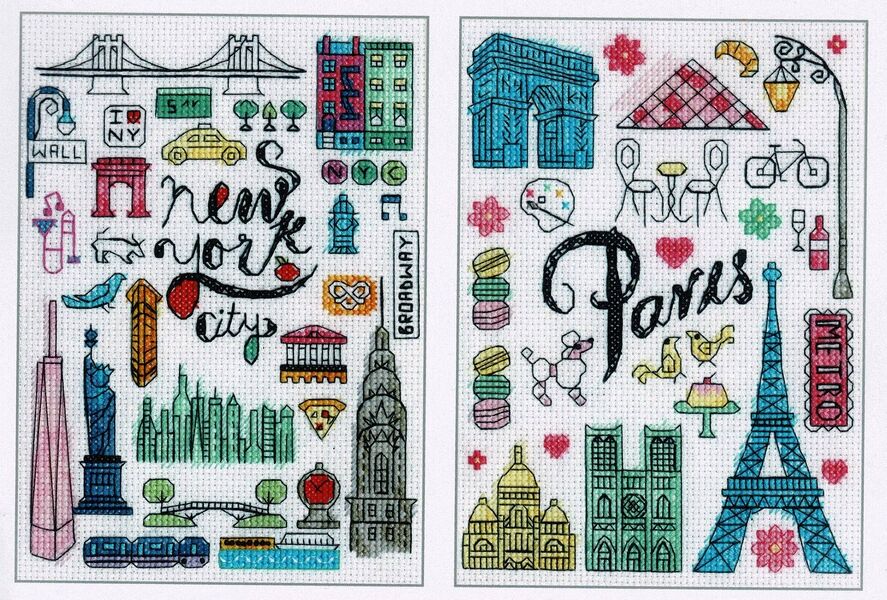Cross-Stitch Kits - NYC/PR, Butterflies