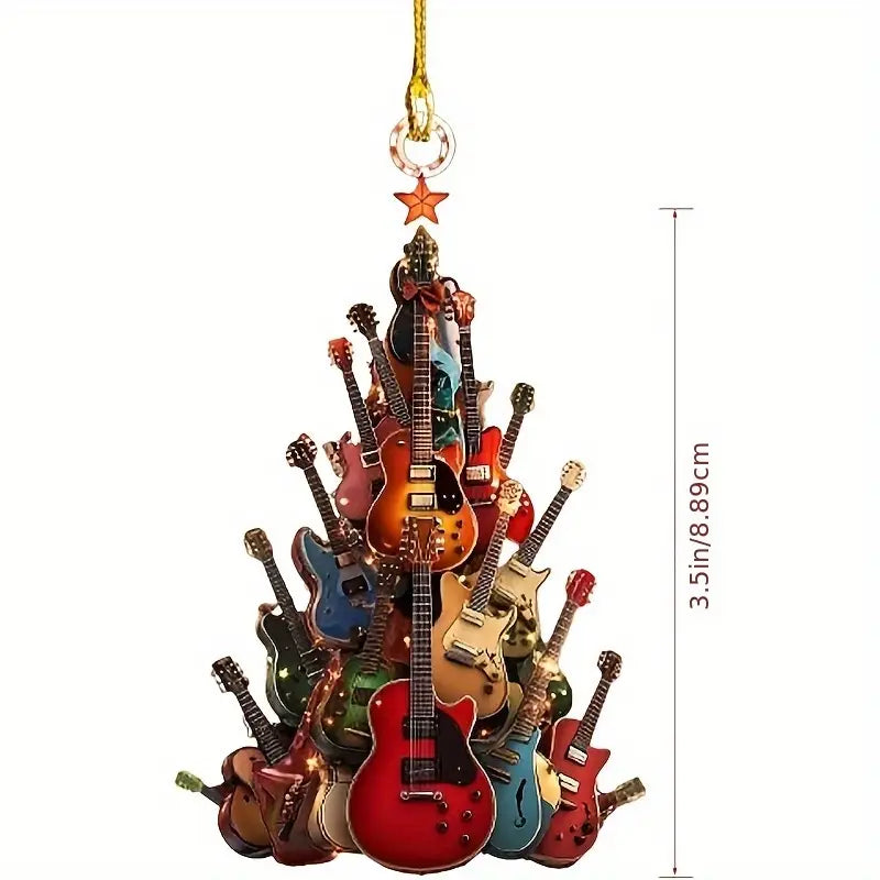 Guitar Christmas Tree Ornament