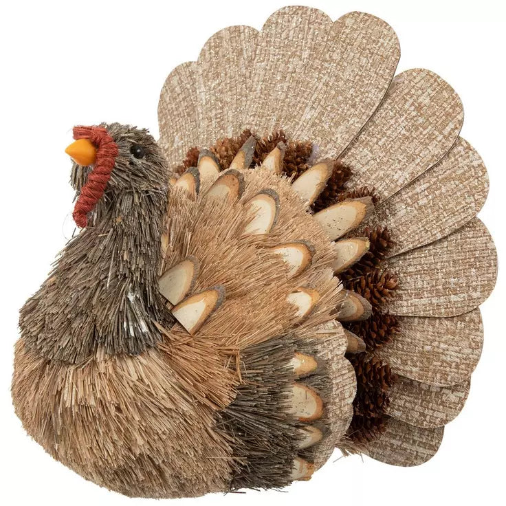 Glittered Straw Turkey