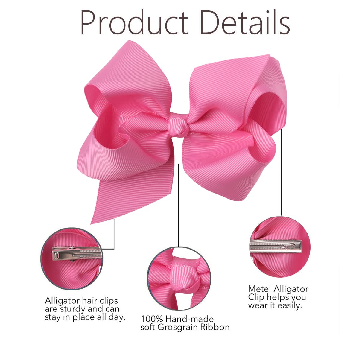 6" Handmade Grosgrain Hairbow