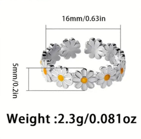 Sterling Silver Daisy Ring