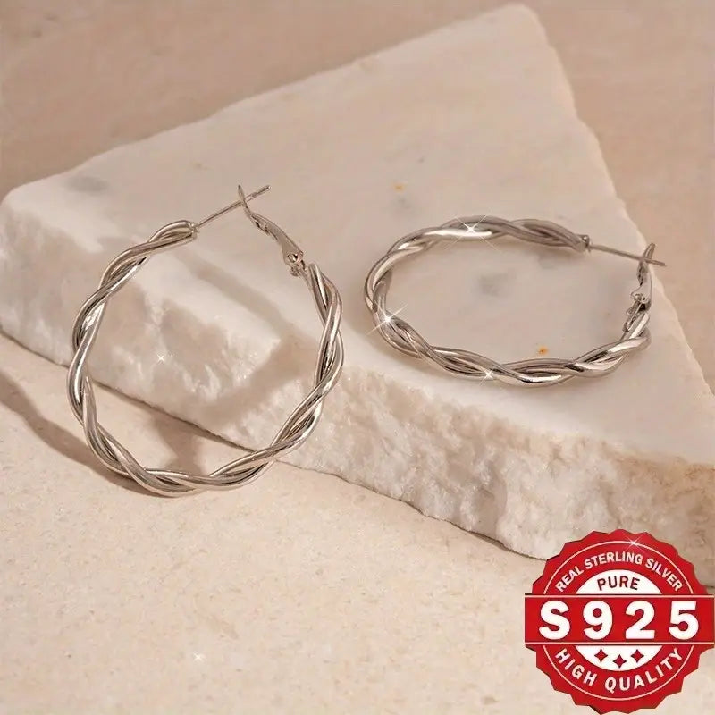 S925 Hoop Earrings