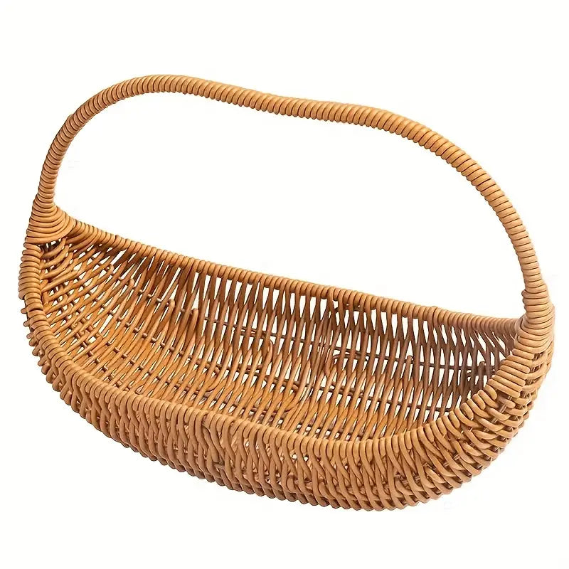 Faux Rattan Basket