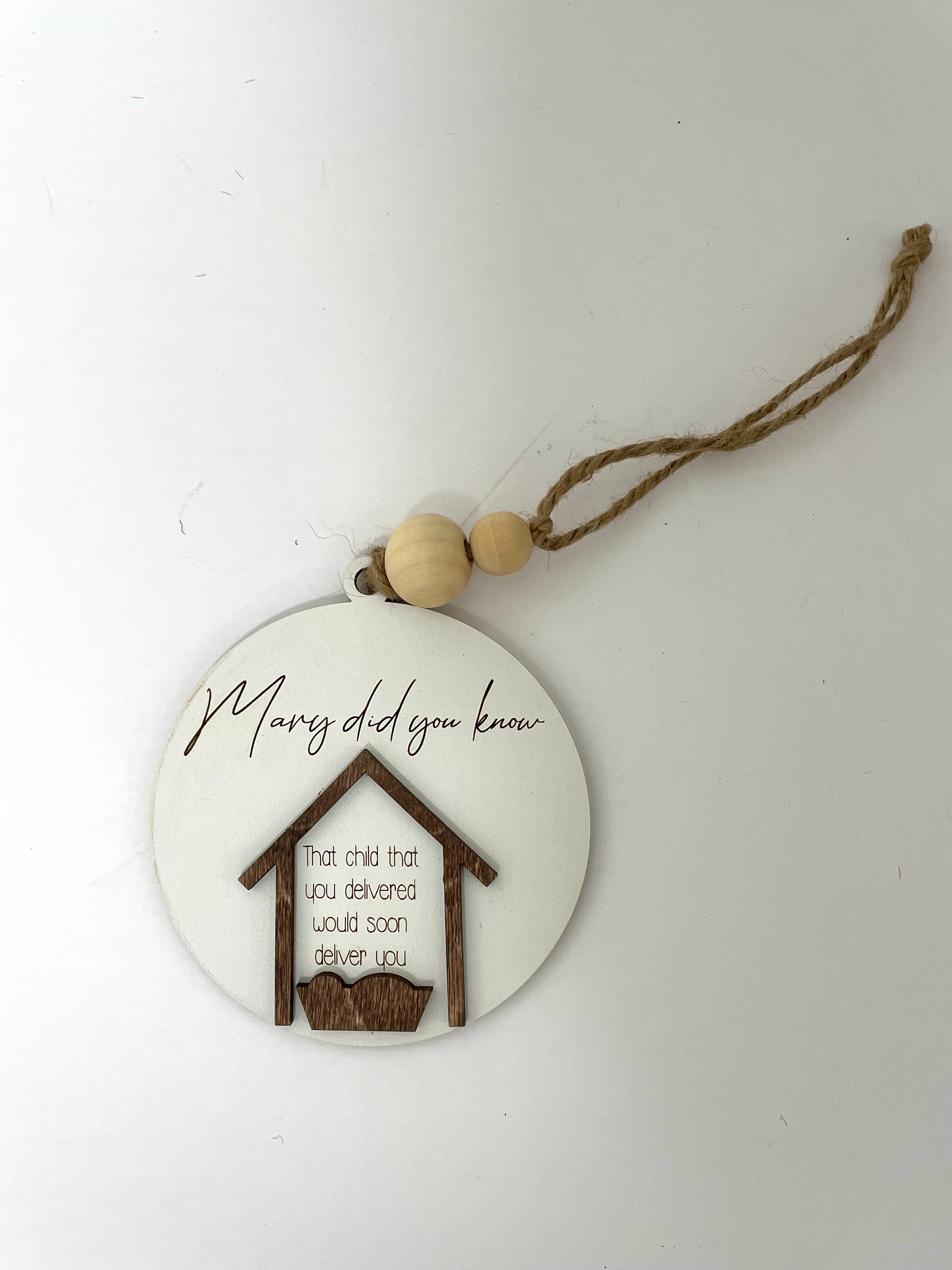 "Mary Did You Know" Ornament Set/13