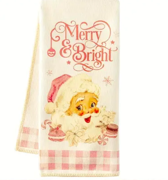 Pink Christmas Towels