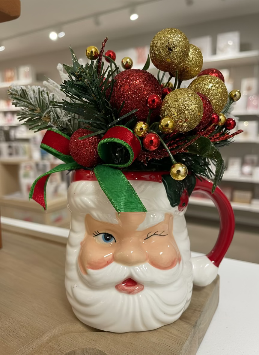 Evergreen Santa Mug