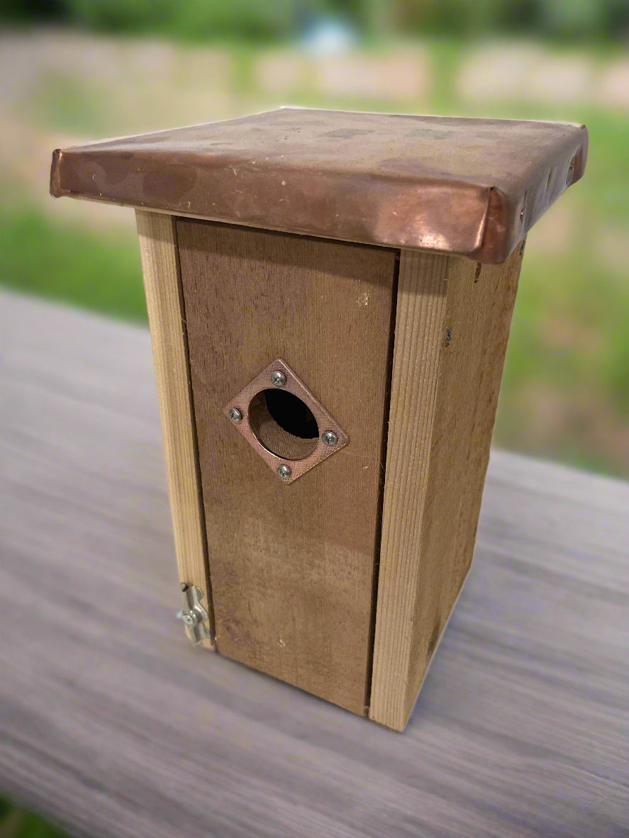 Copper Roof Cedar Birdhouse