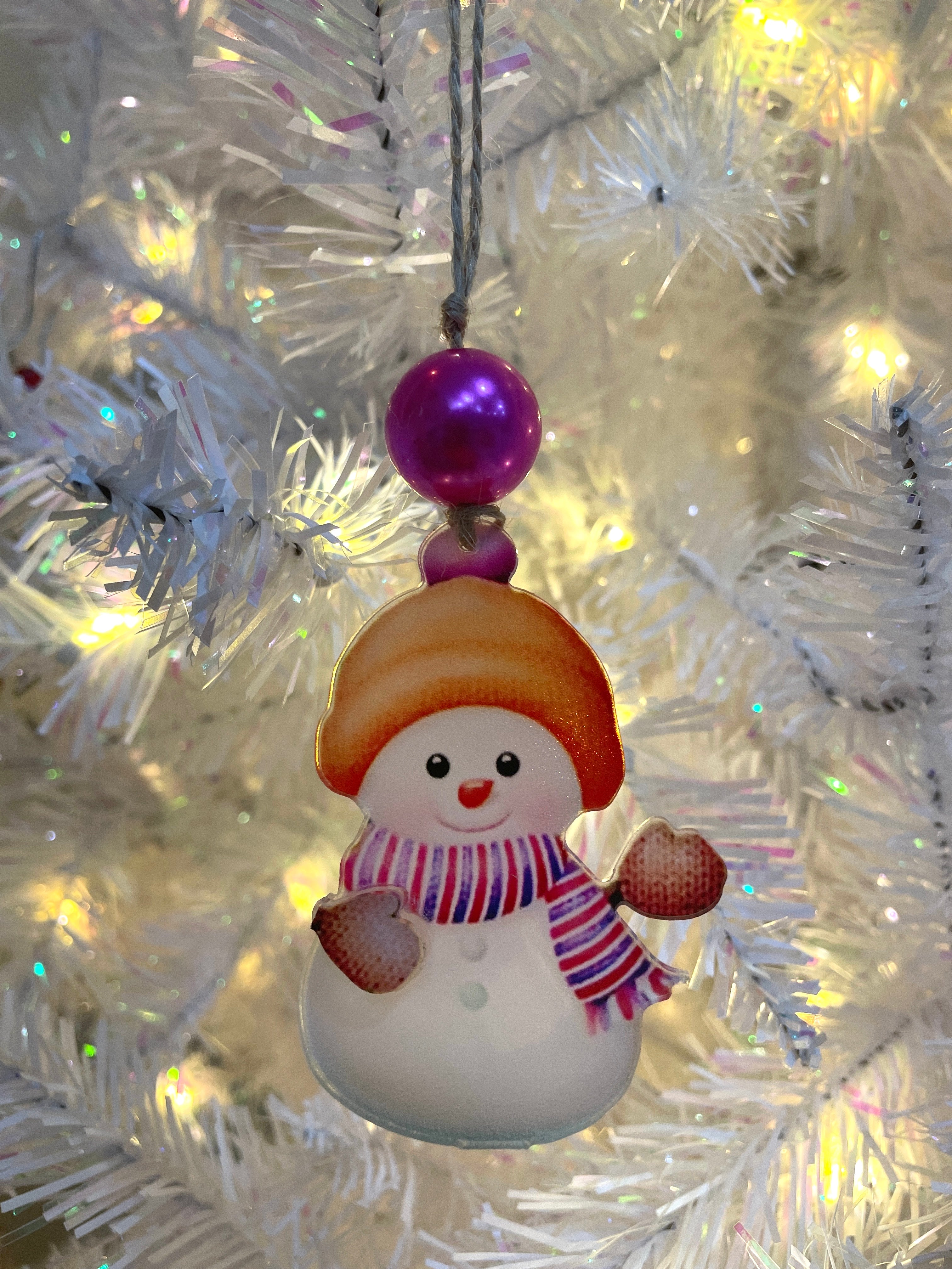 Acrylic Snowman Ornaments