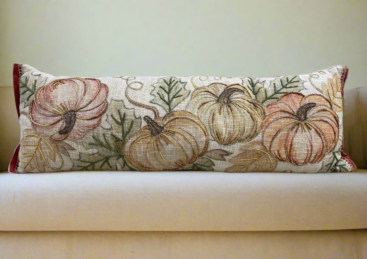 Oblong Pumpkin Throw Pillow
