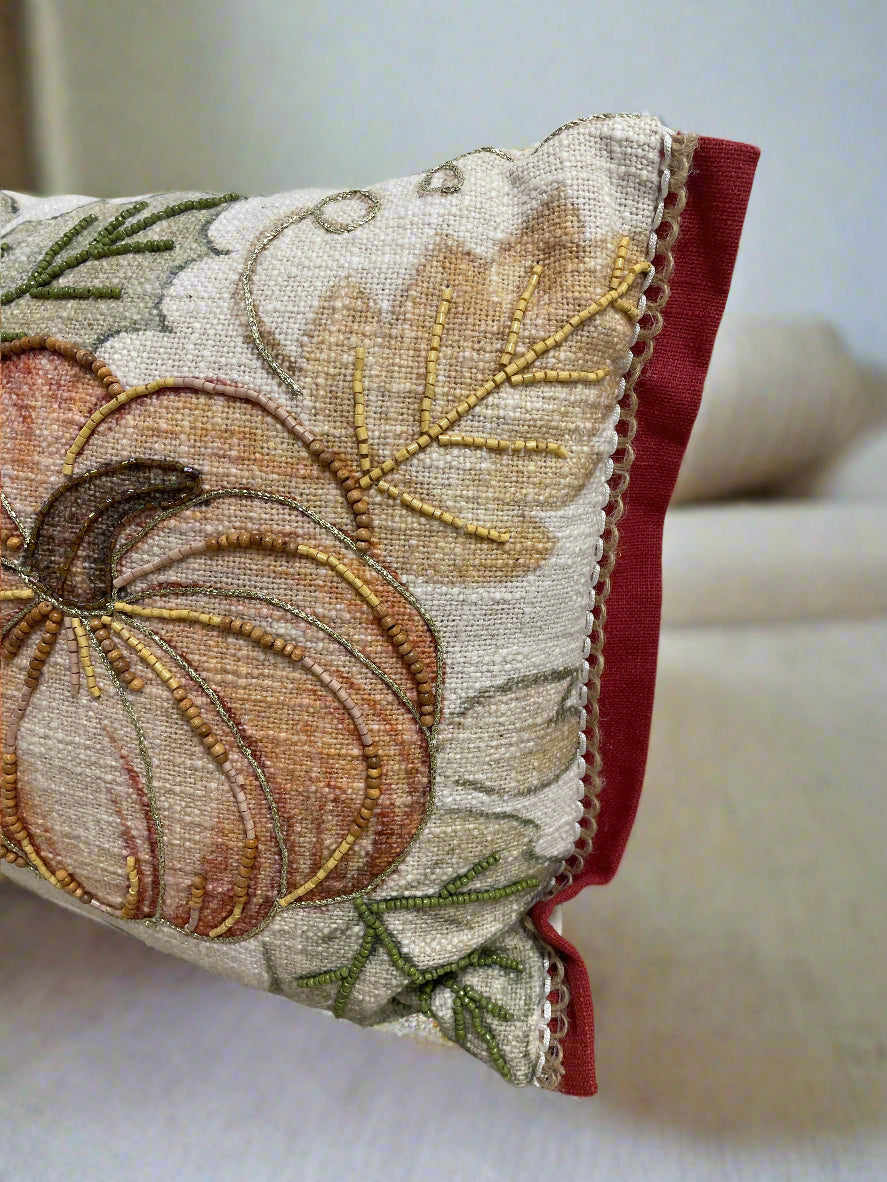 Oblong Pumpkin Throw Pillow