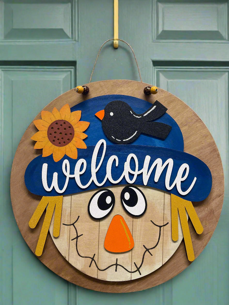 Scarecrow "Welcome" Doorhanger