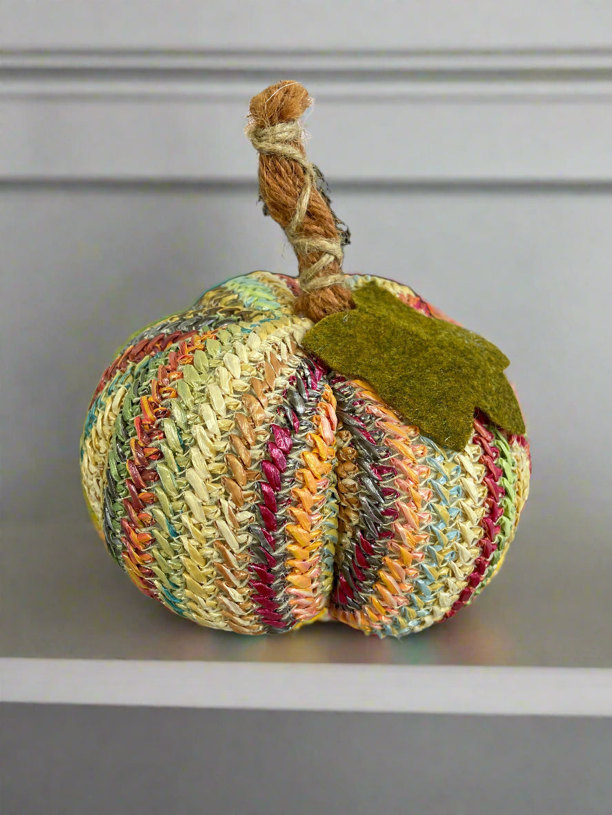 Multi-colored Woven Pumpkin