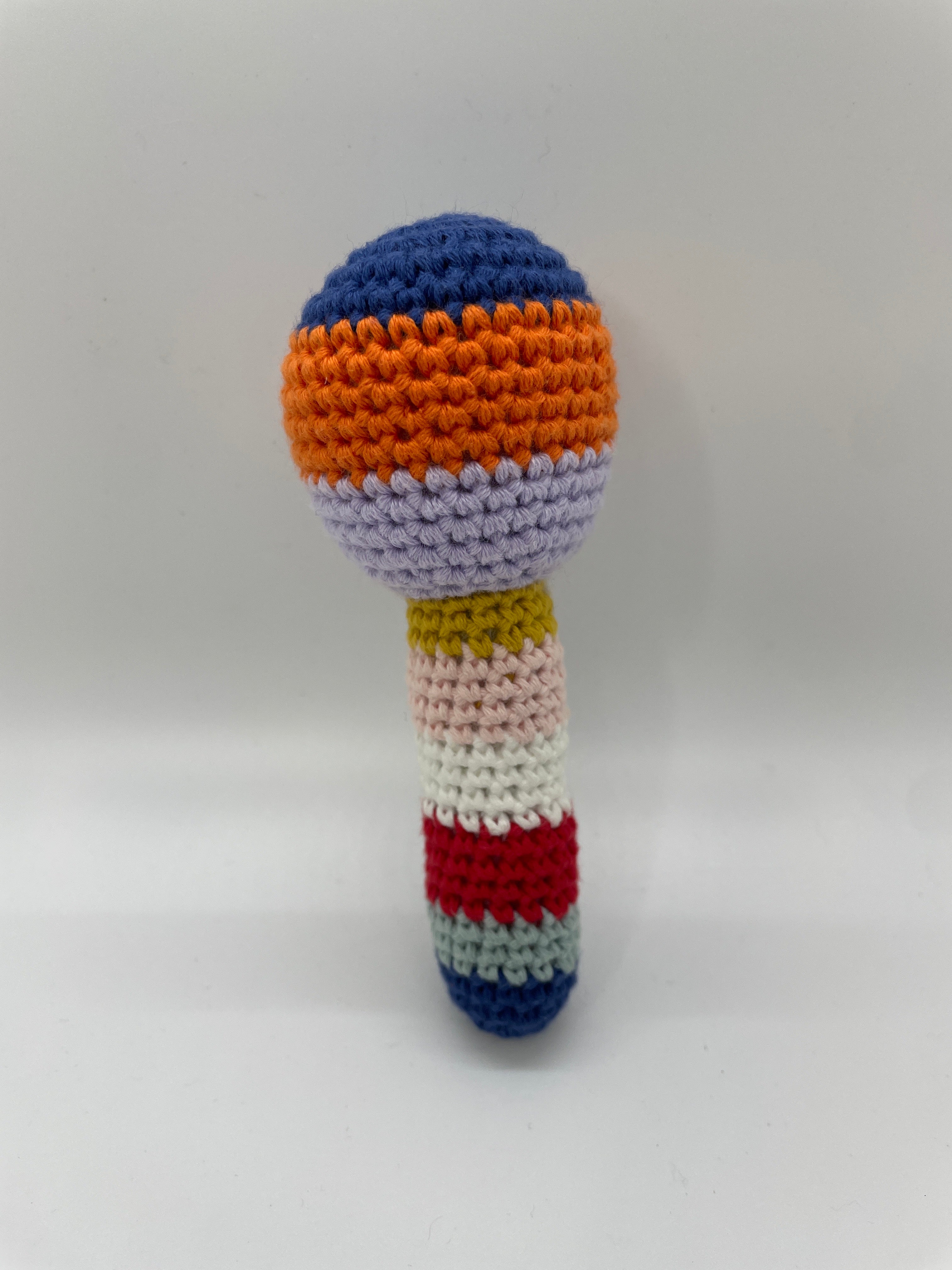 Global Affairs Crochet Maracas Rattle- Rainbow