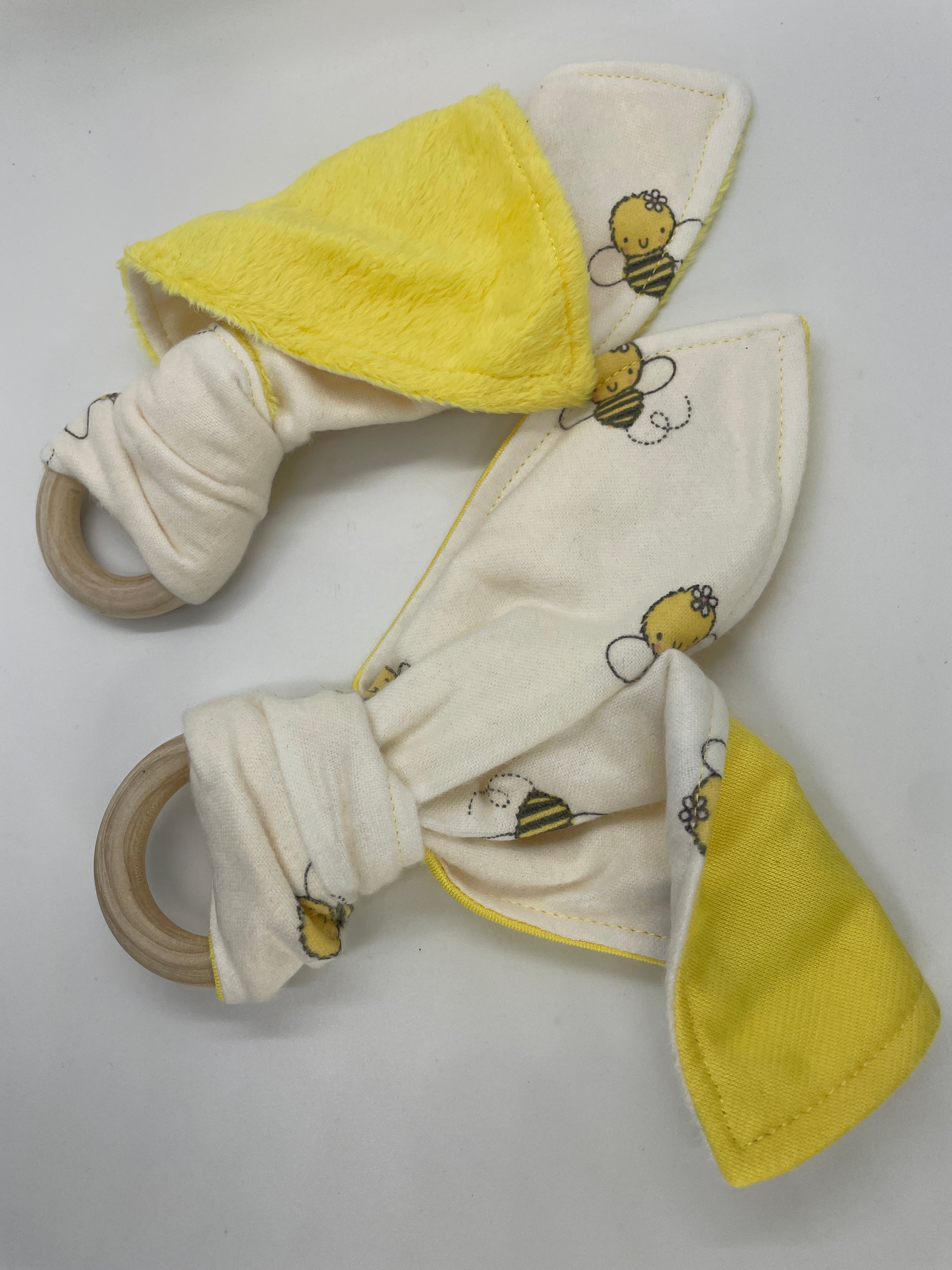 Wood Ring Baby Teether - Bumblebees