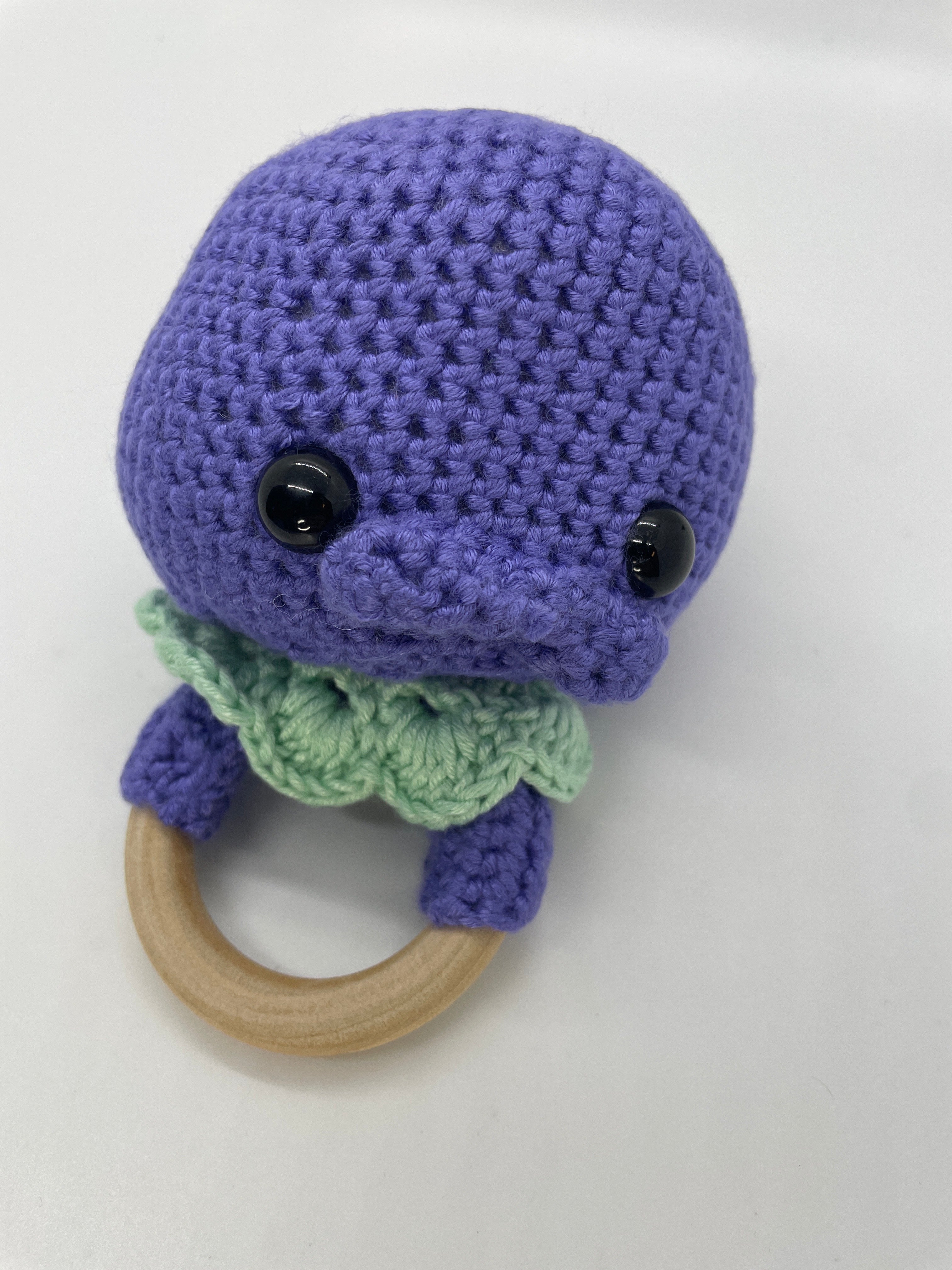 Crochet Platypus Wood Ring Teether
