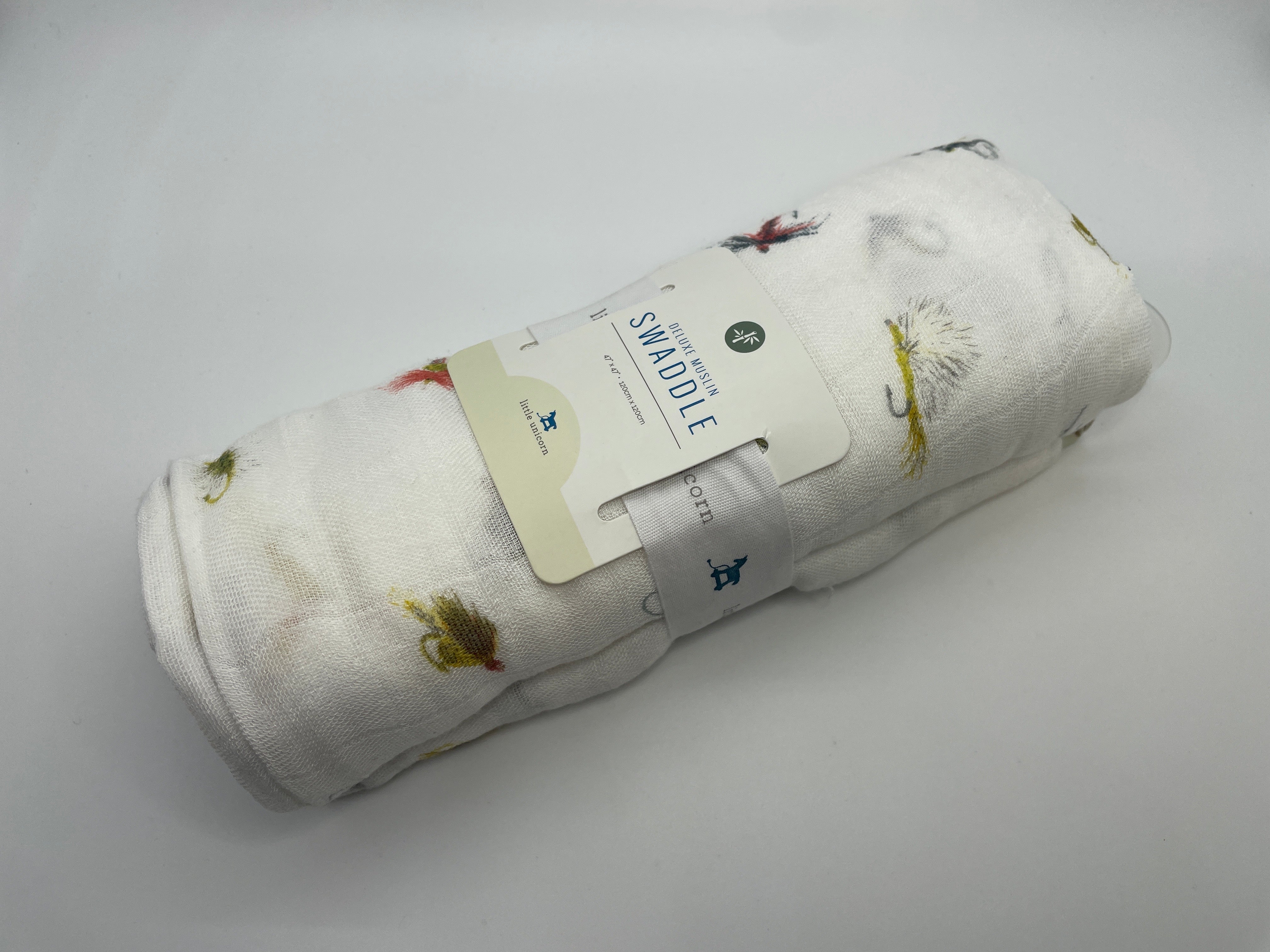 Little Unicorn- "Gone Fishing" Swaddle Blanket