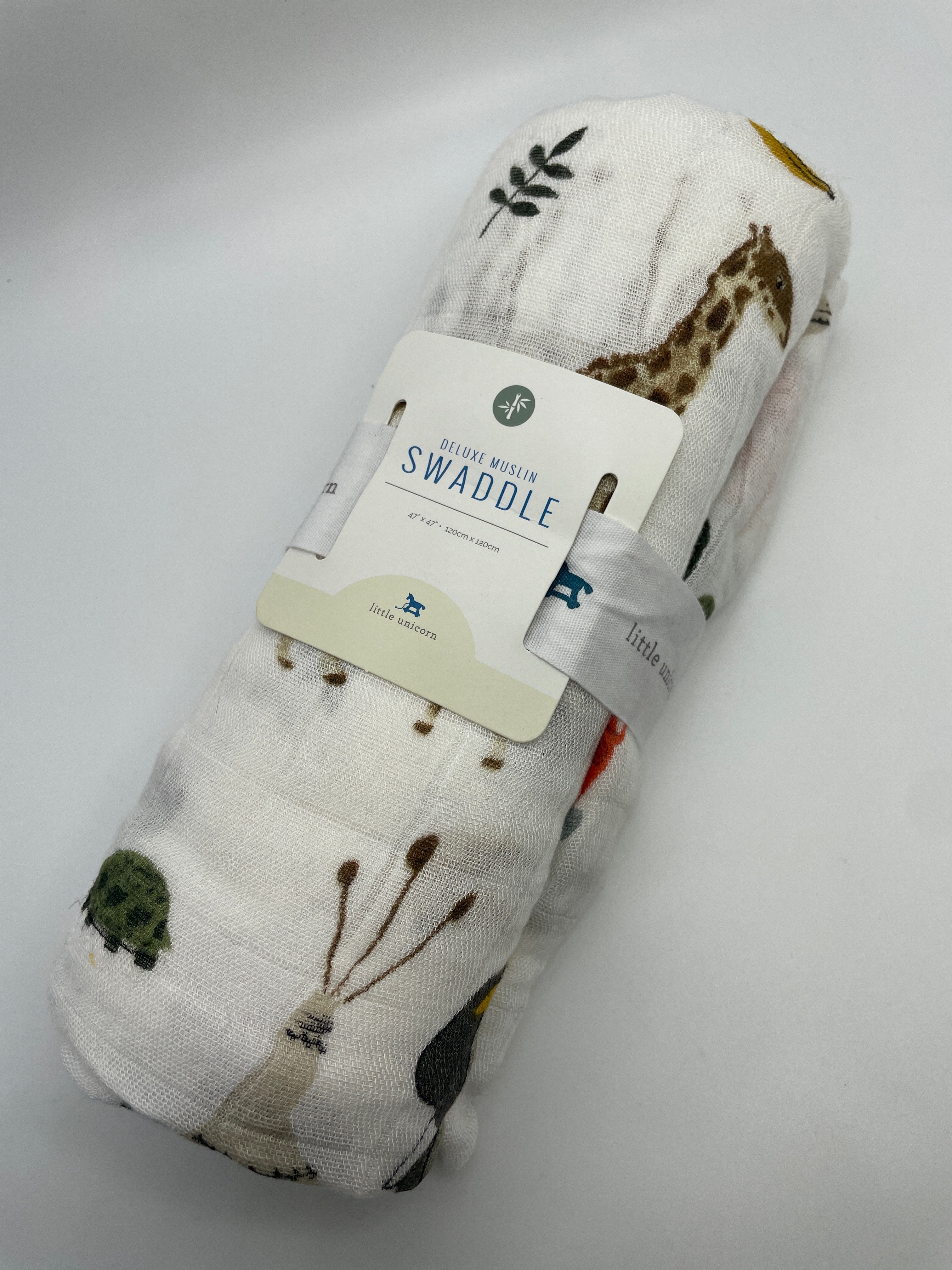 Little Unicorn "Safari Social" Swaddle Blanket