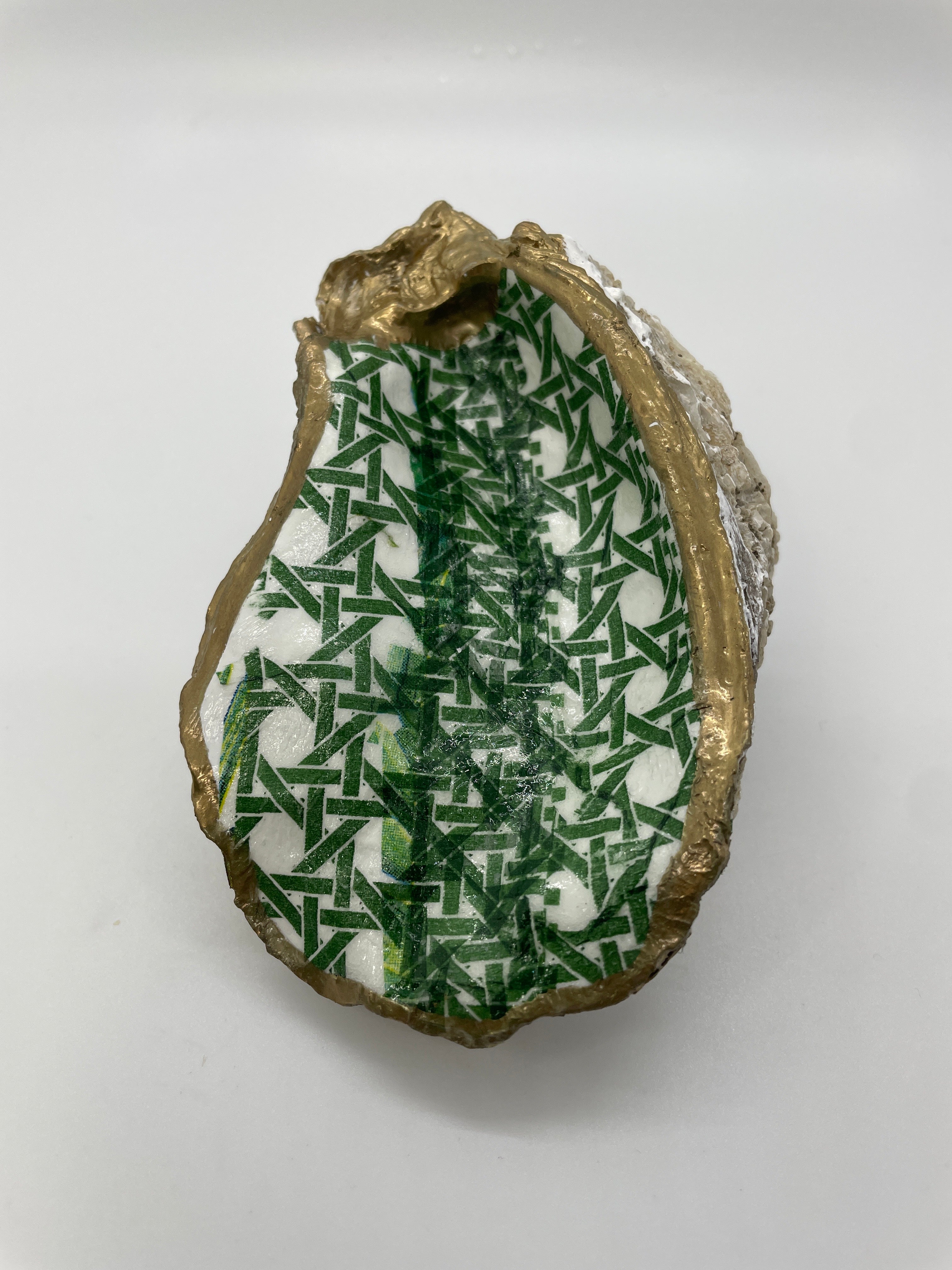Oyster Shell Ring Dish - Green