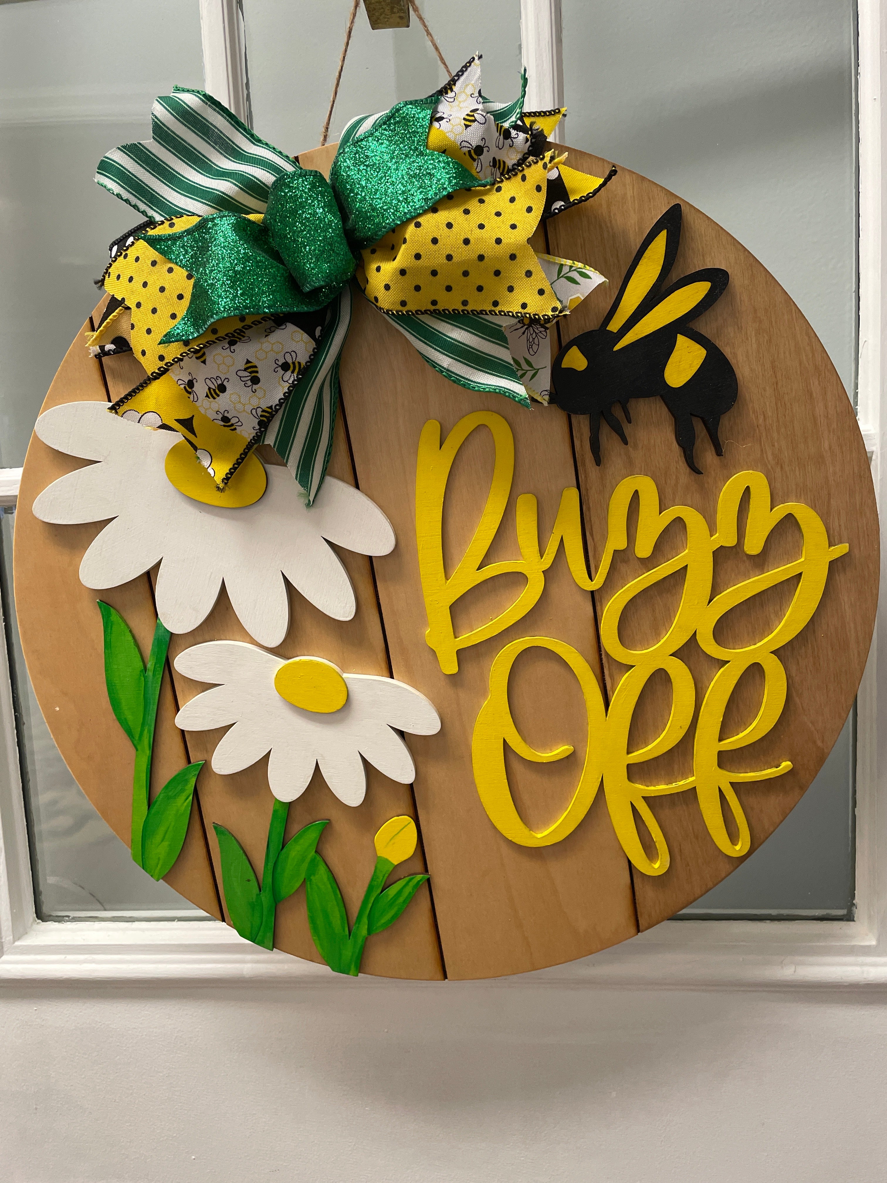 18" Doorhanger- Buzz Off