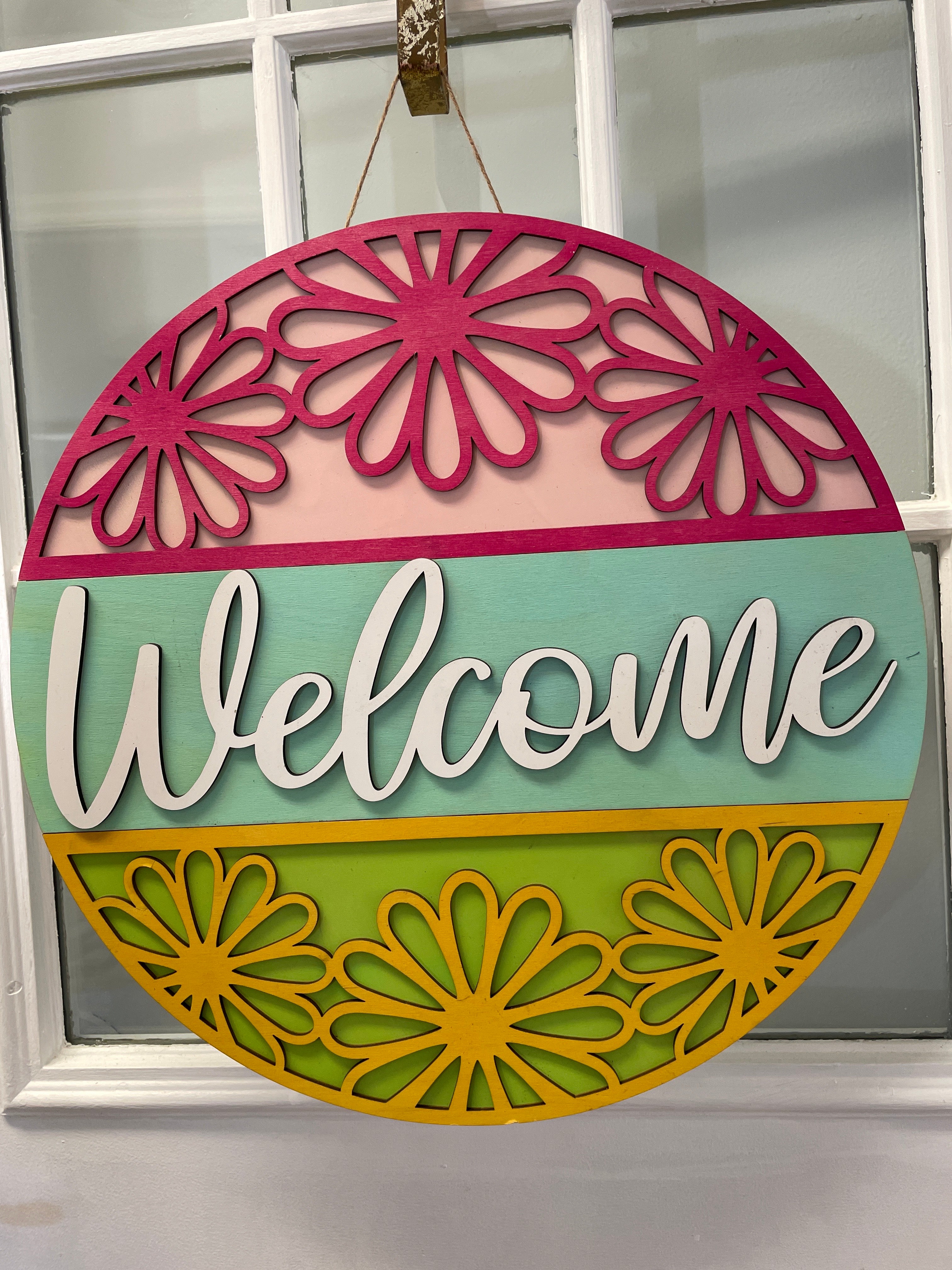 18" Doorhanger- Welcome