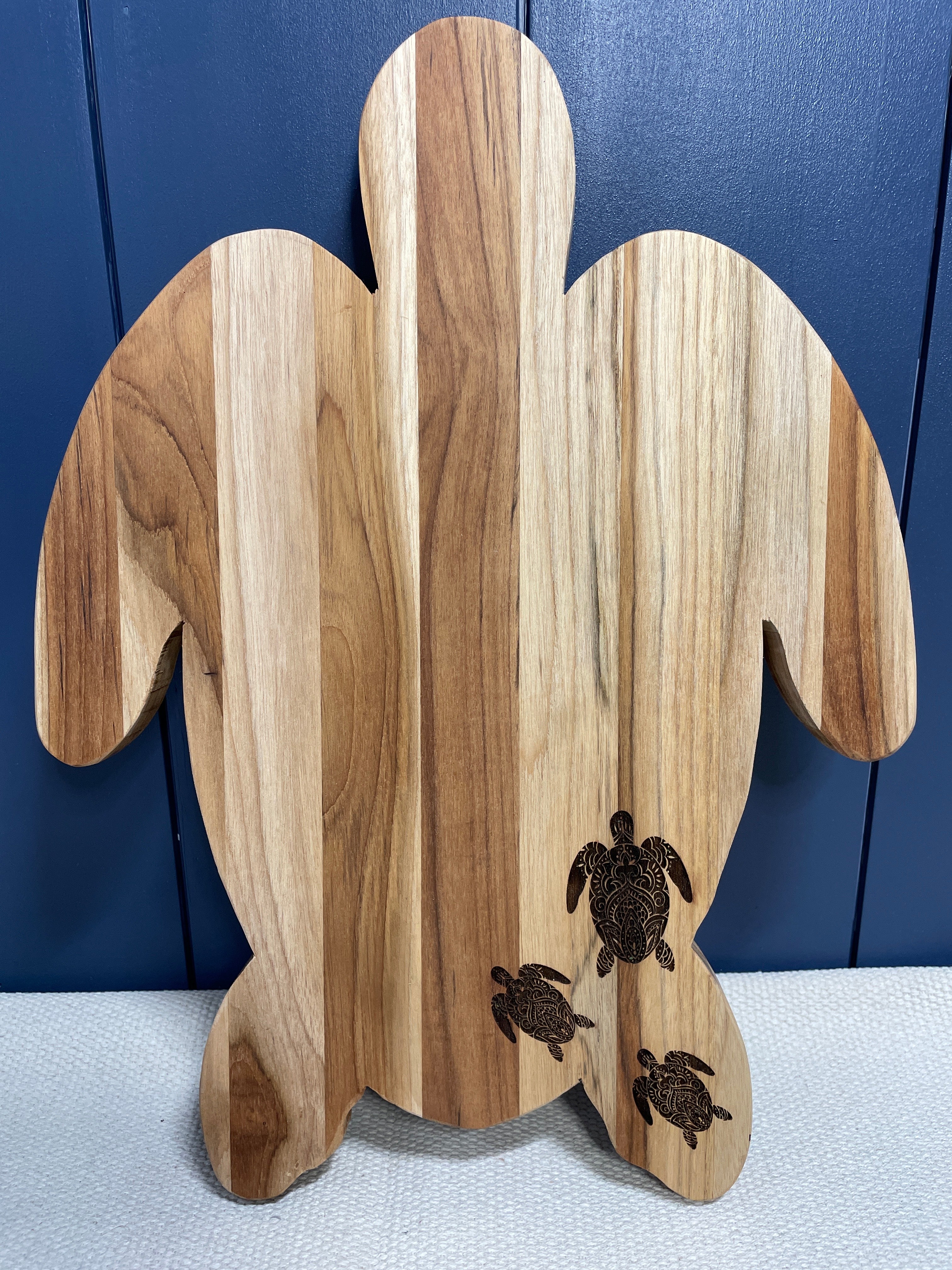 Teak Sea Turtle Charcuterie Board