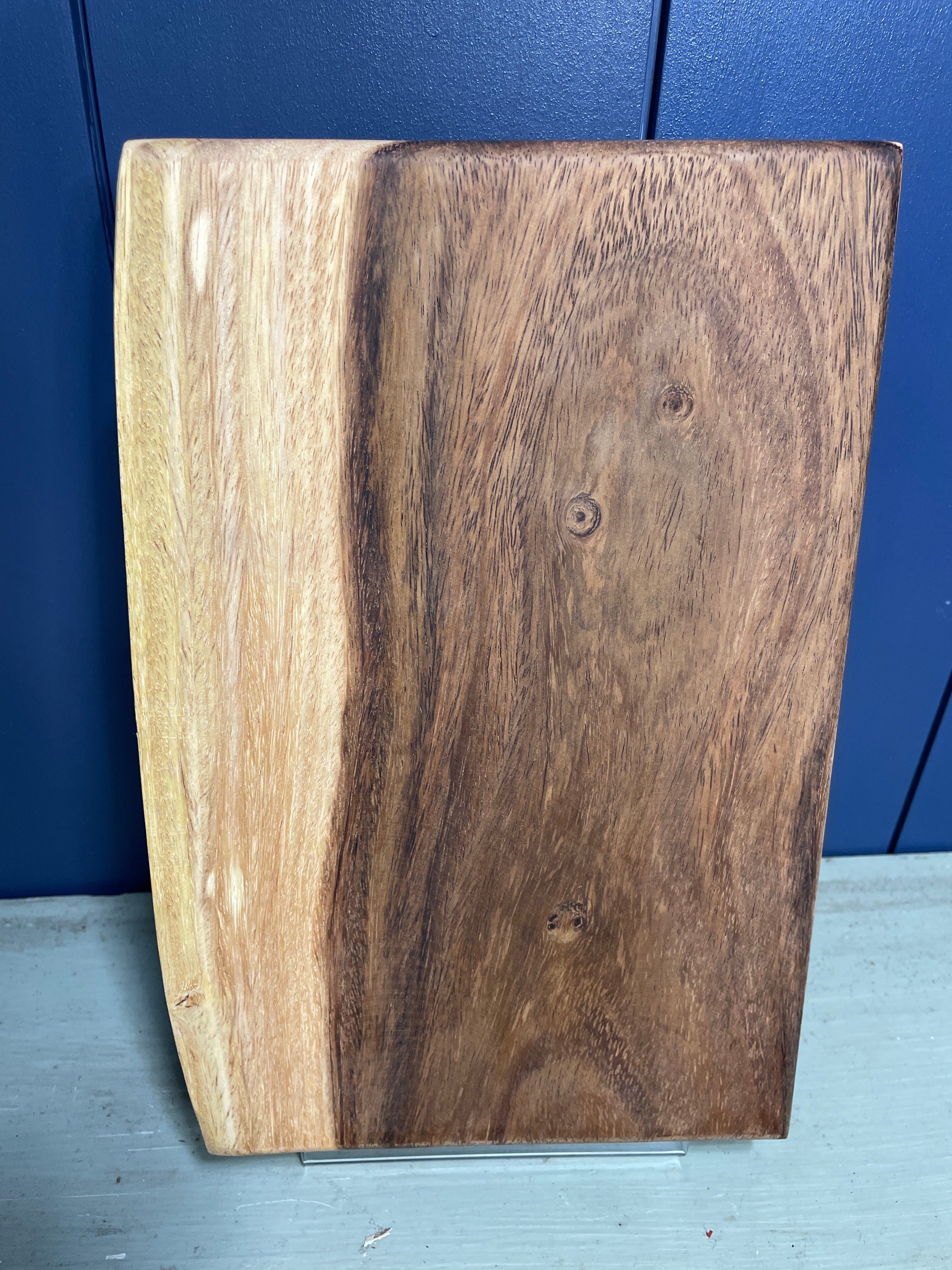 Small Live Edge Board with Finger Relief
