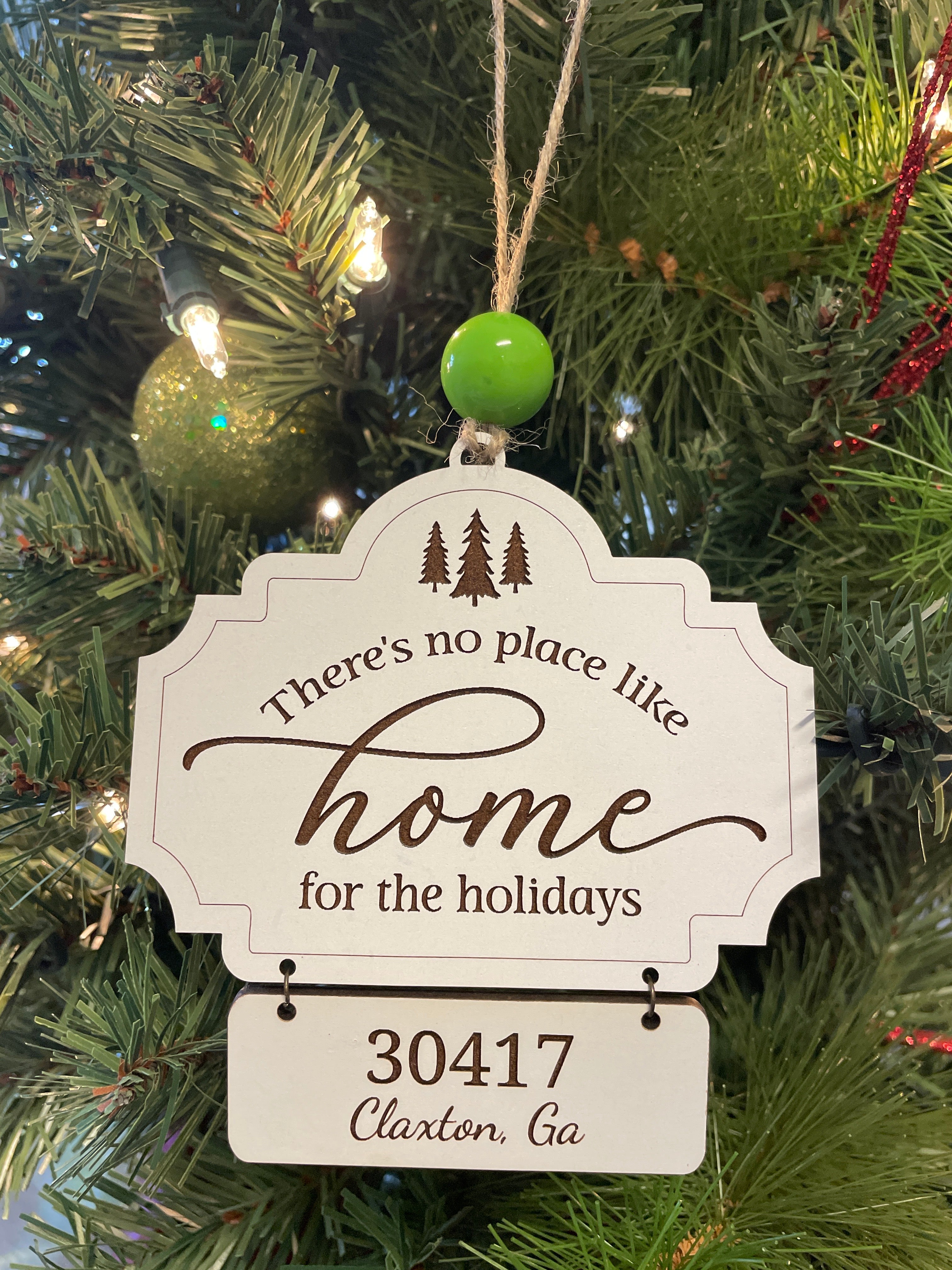 "There's No Place Like Home" Personalized Zip Code Ornament