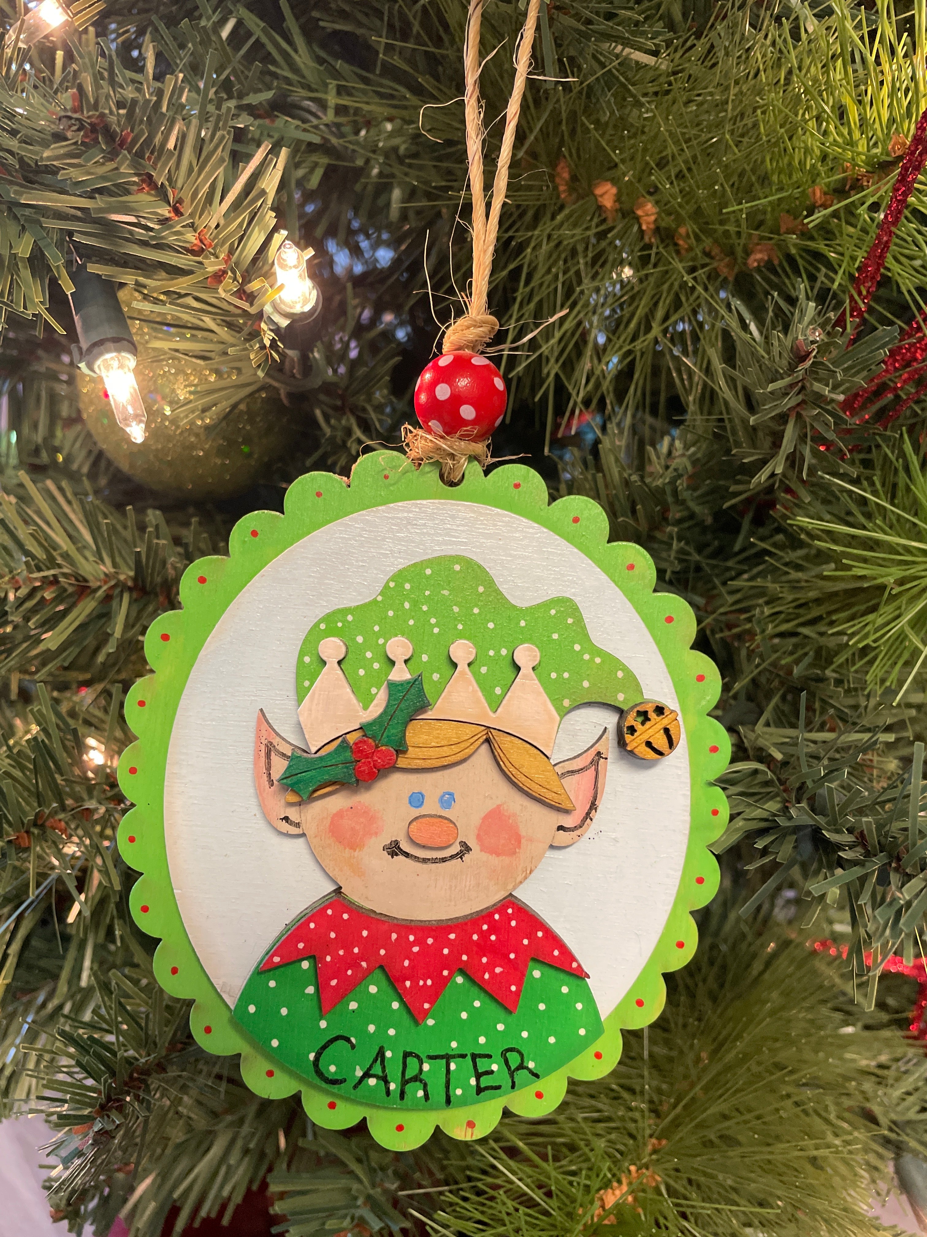 Layered Elf Ornament