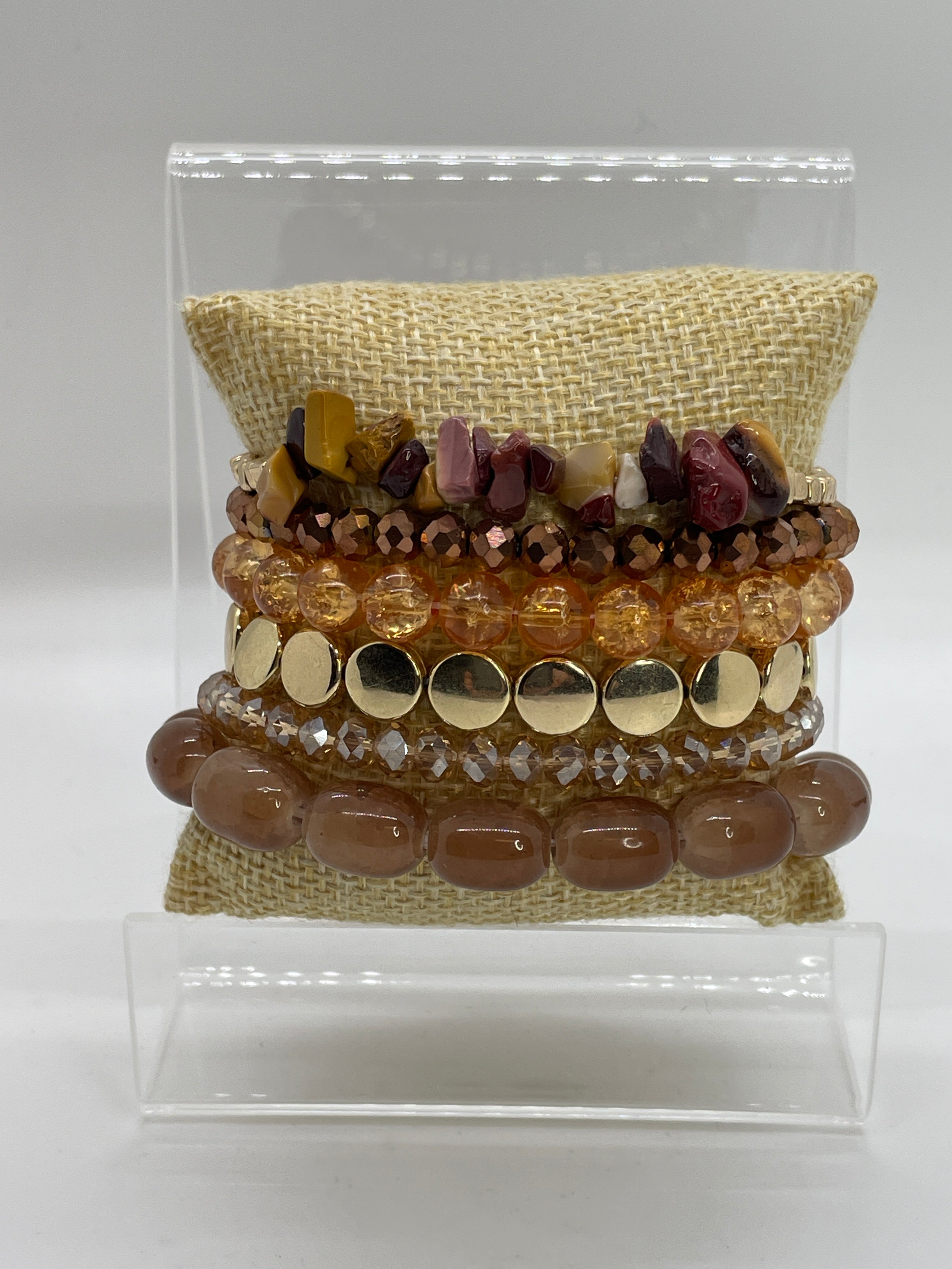 Neutral and Gold Bracelet Sets of 6