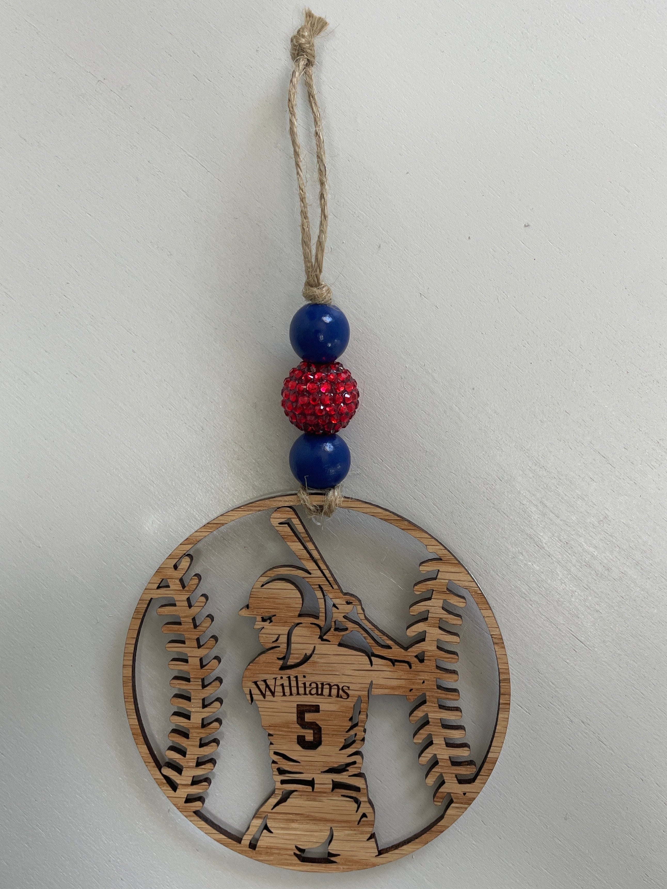 Personalized Softball Player Ornament