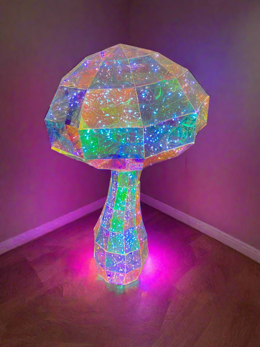 Lighted Holographic Mushroom