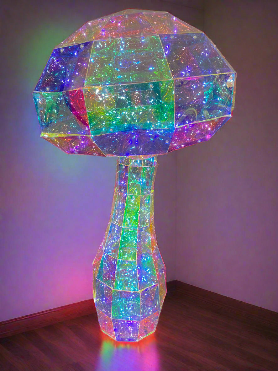 Lighted Holographic Mushroom