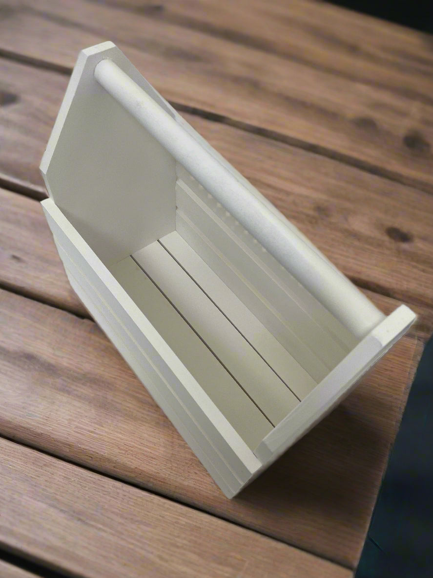 White Slatted Busket