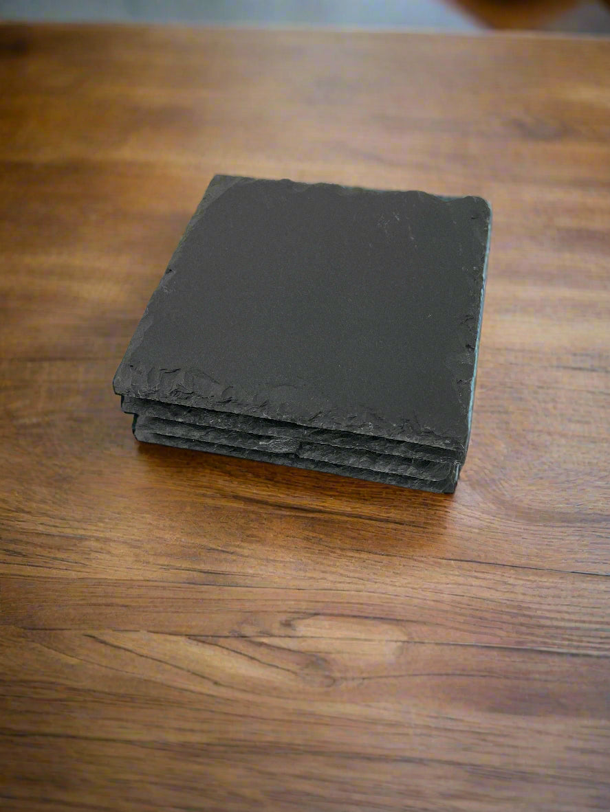 Customizable Slate Coaster, Set/4