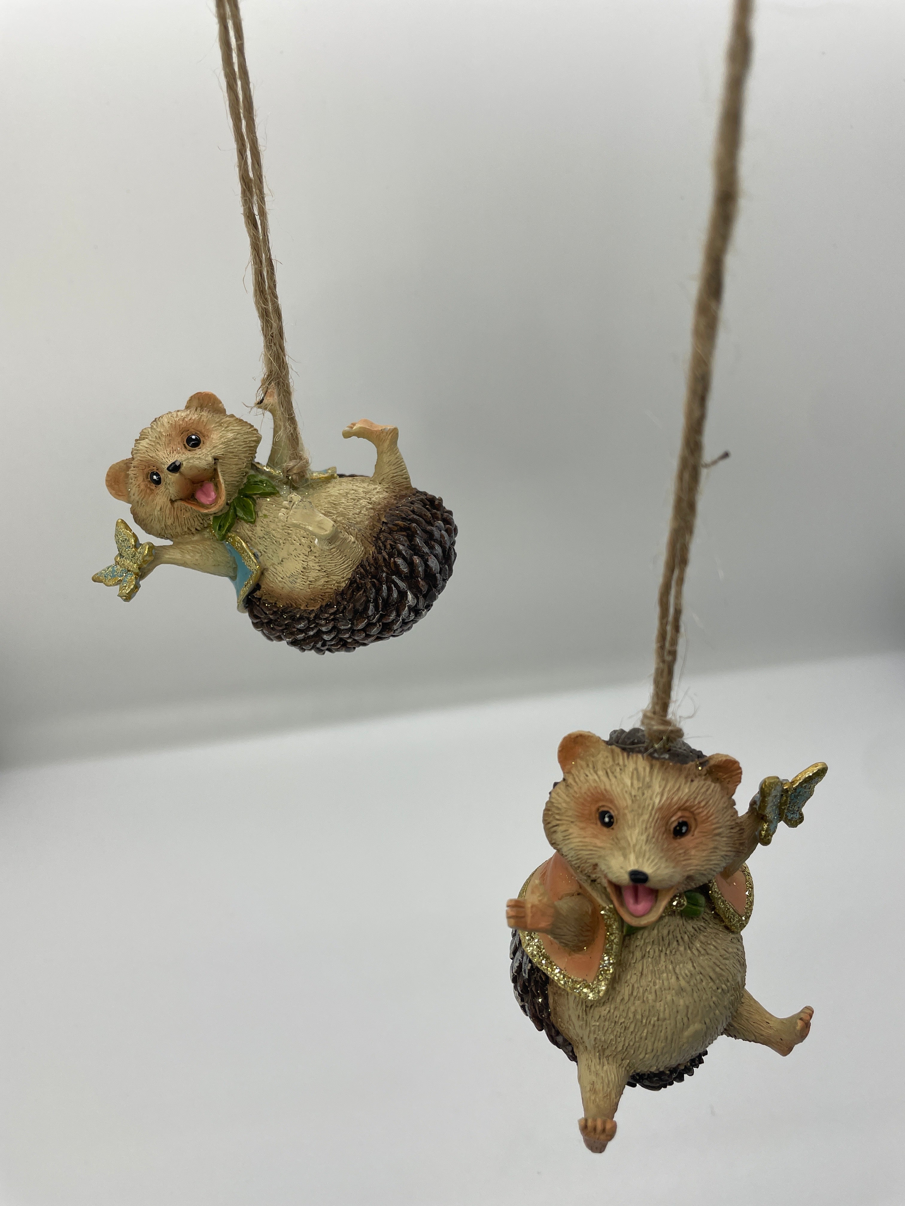 Hedgehog Ornaments, Set of 2