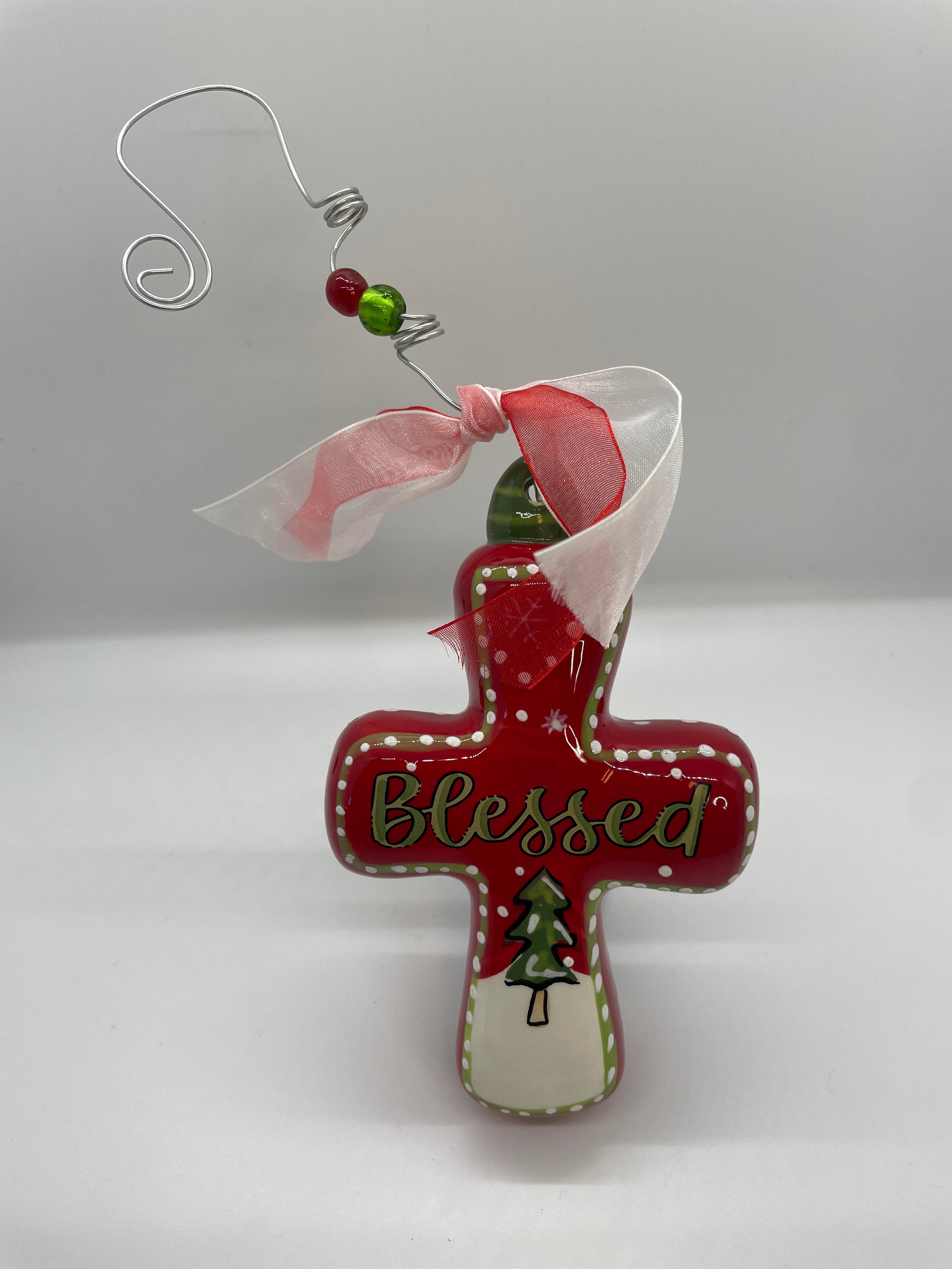 Glory Haus Blessed Christmas Tree Cross Ornament