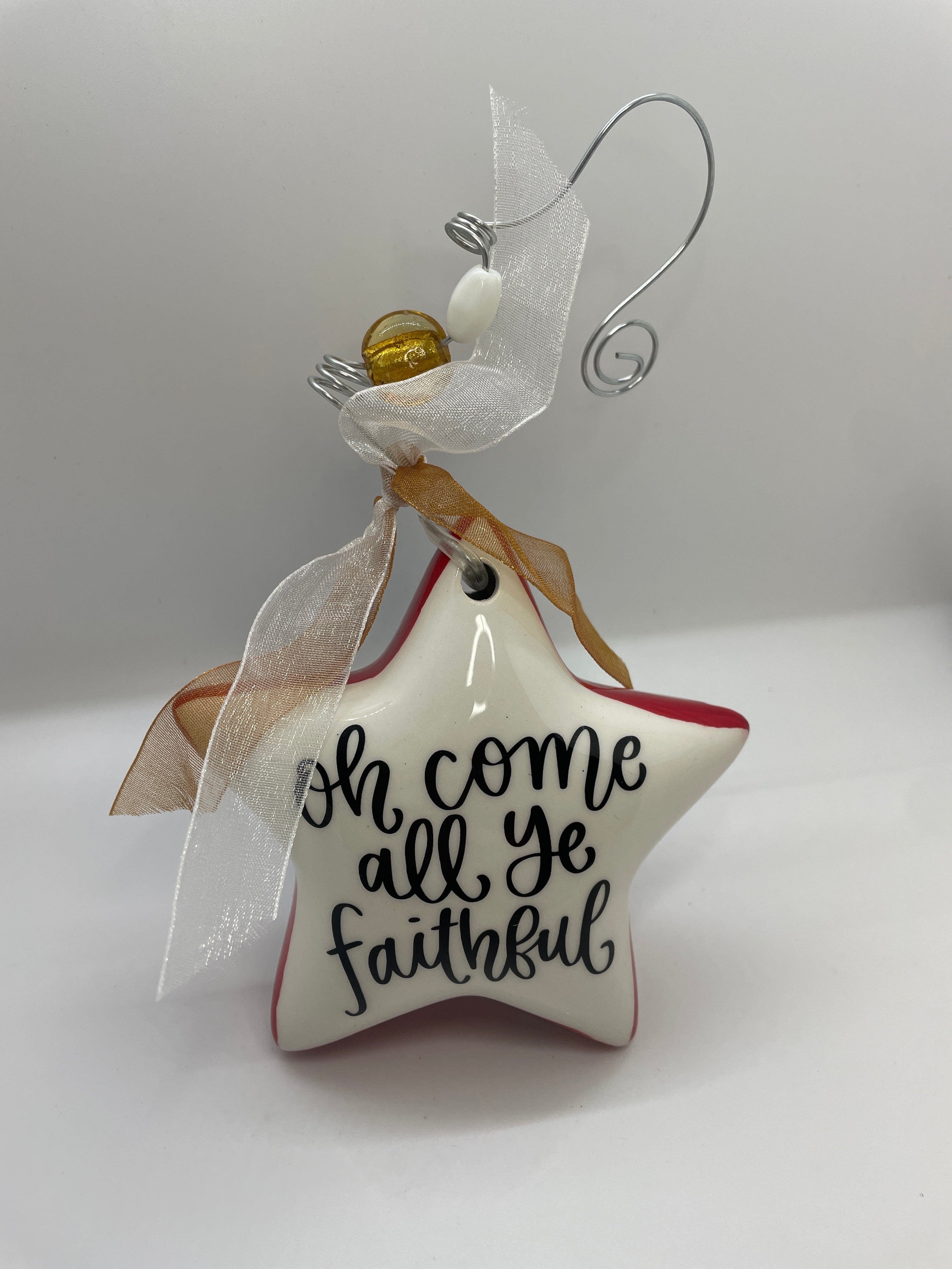 Glory Haus Come All Ye Faithful Star Ornament