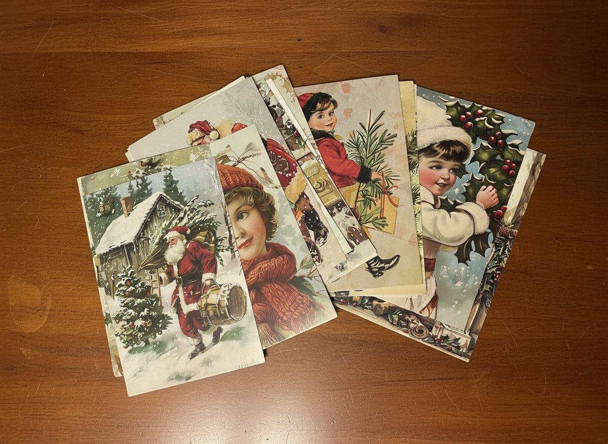 Vintage-Design Christmas Postcards