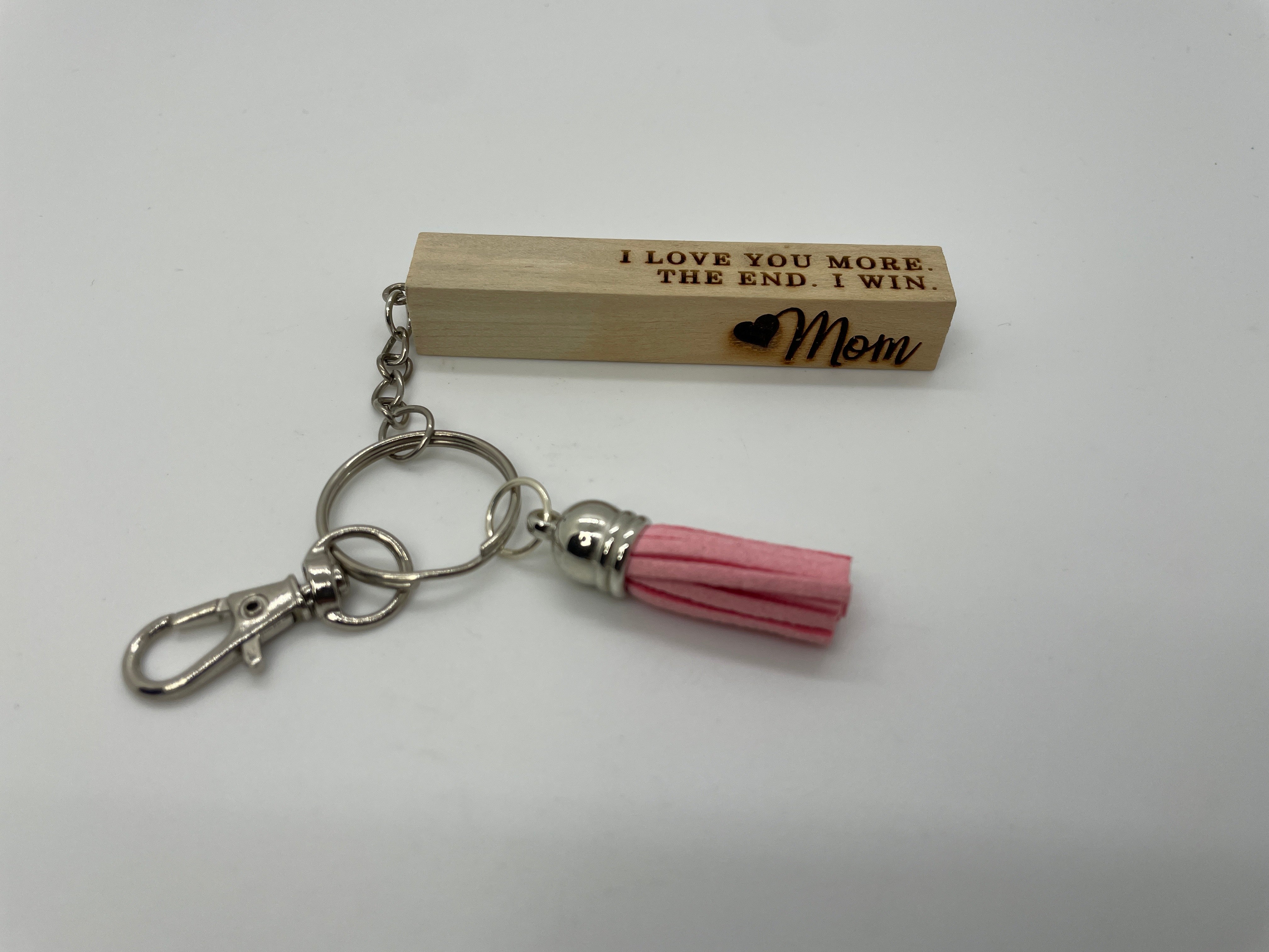 Mom "I Love You More" Keyring
