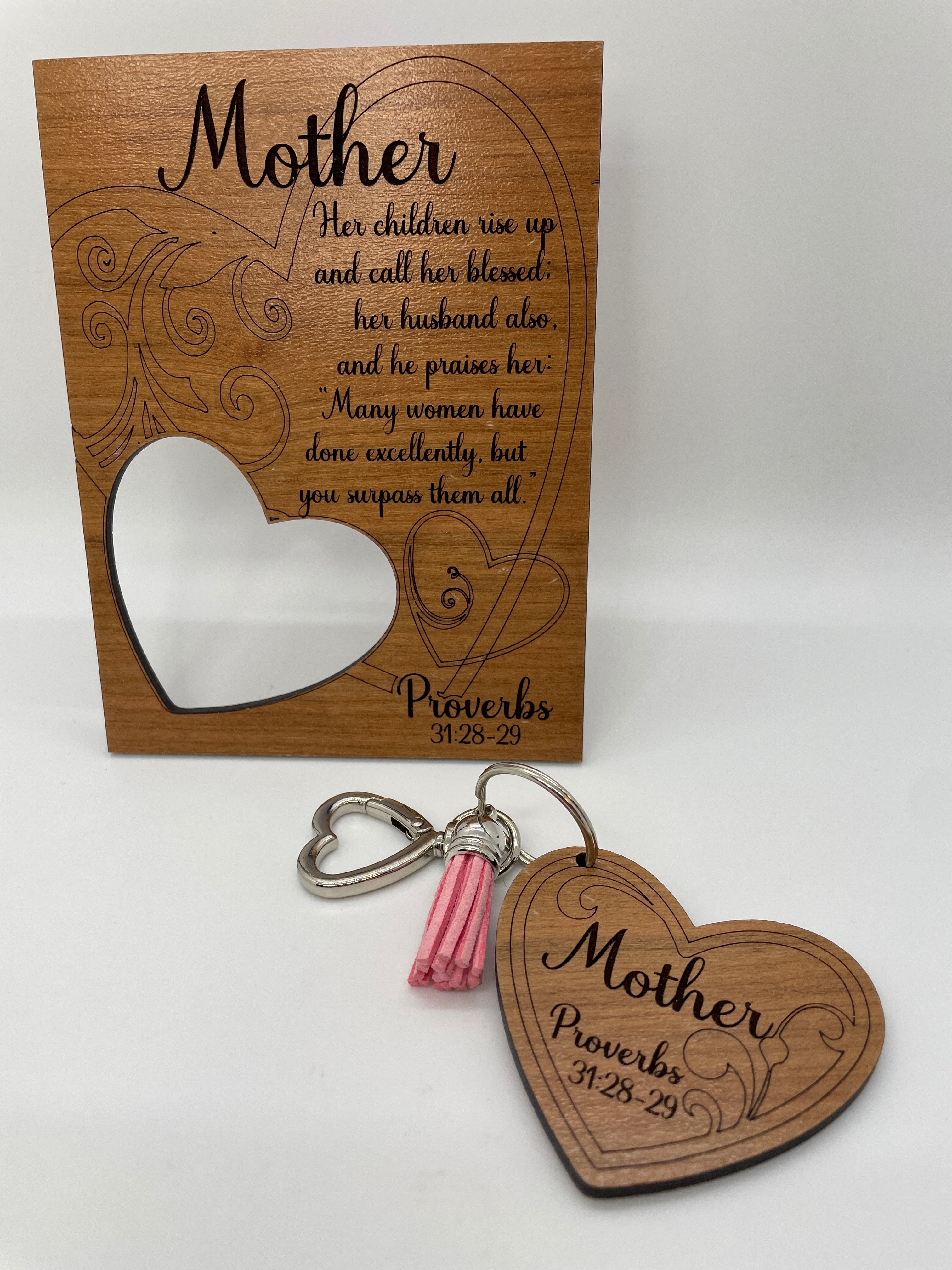 "Mother" Plaque and Keyring Set- Proverbs 31