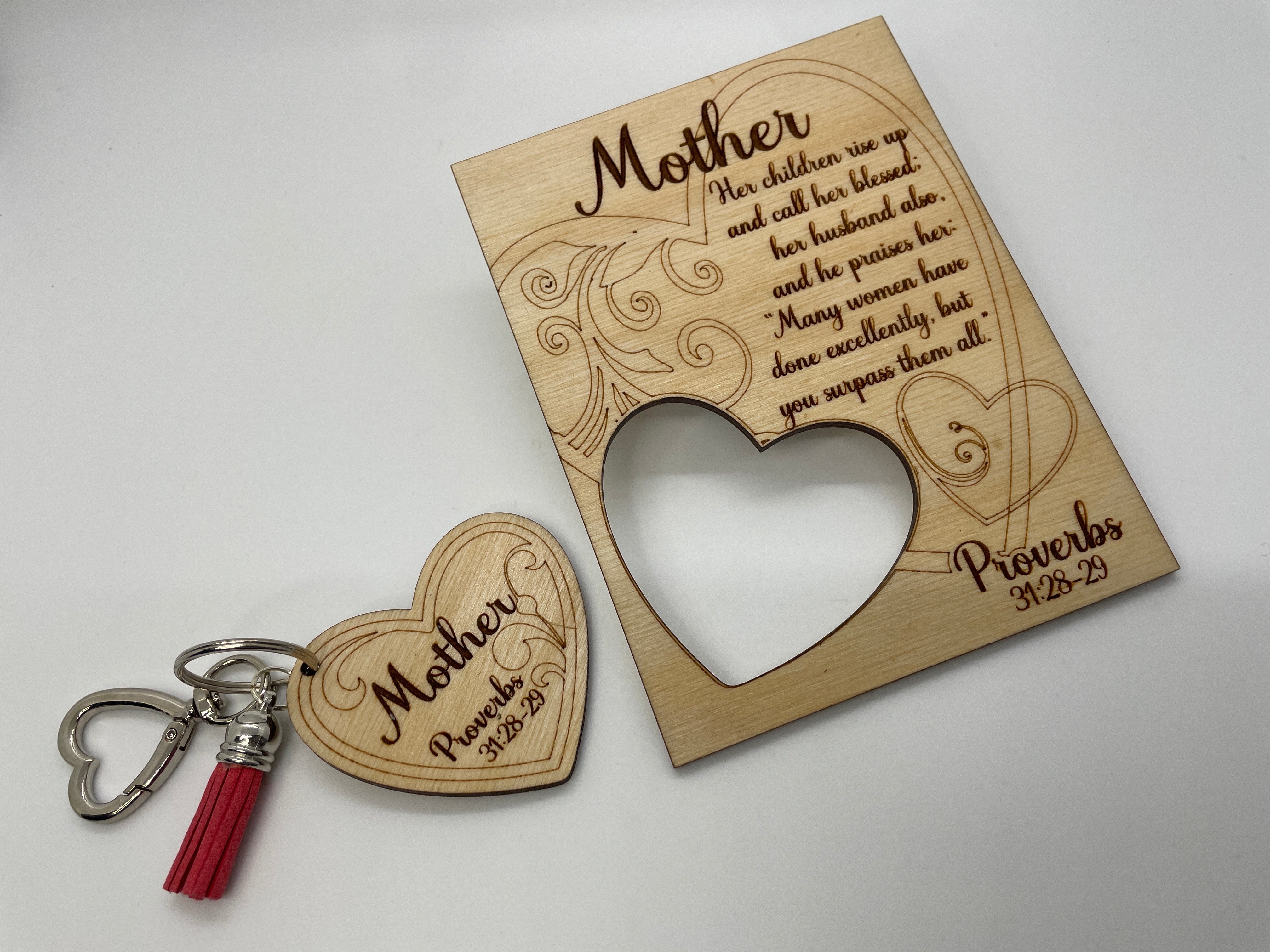 "Mother" Plaque and Keyring Set- Proverbs 31