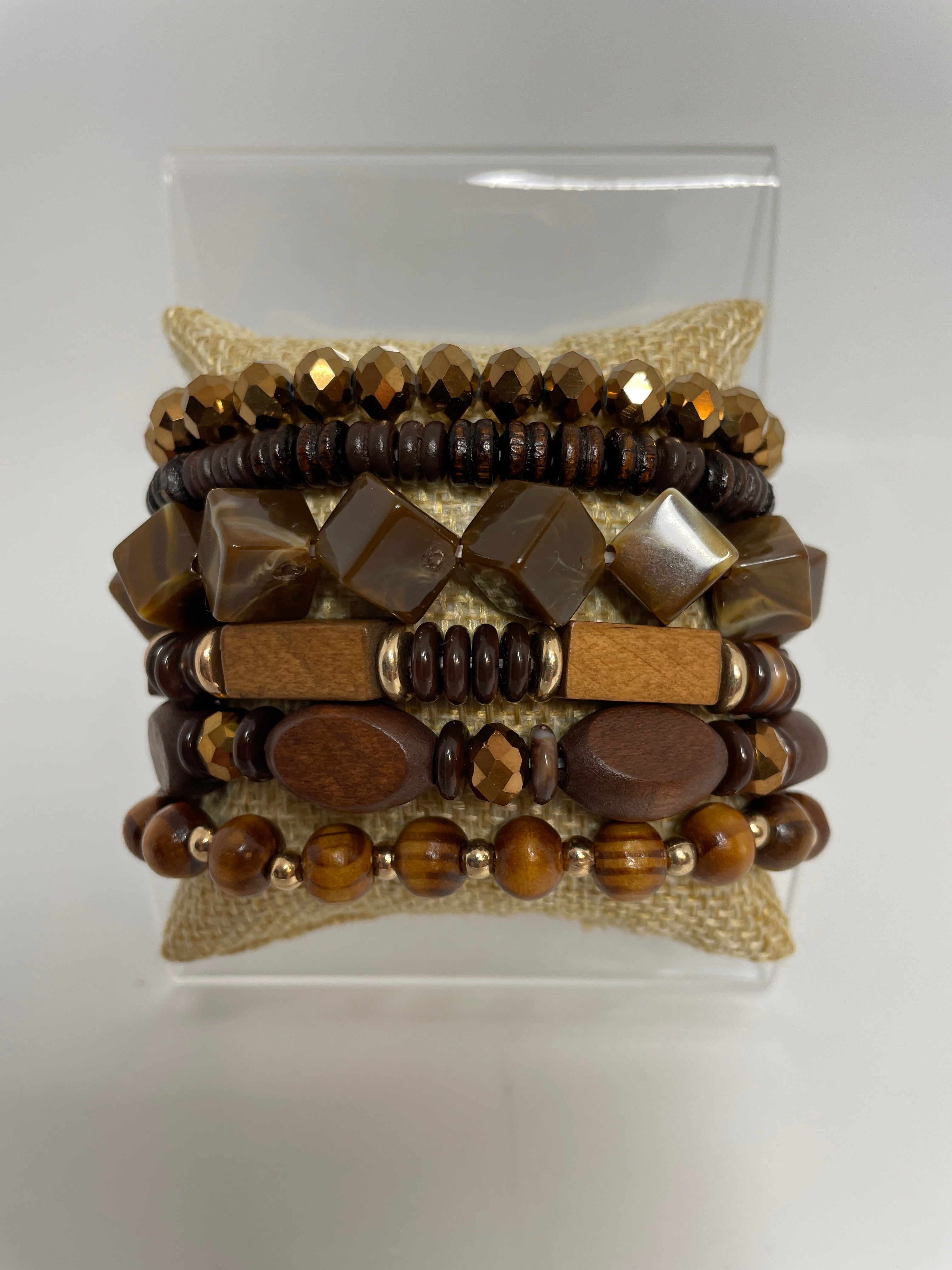 Neutral and Gold Bracelet Sets of 6