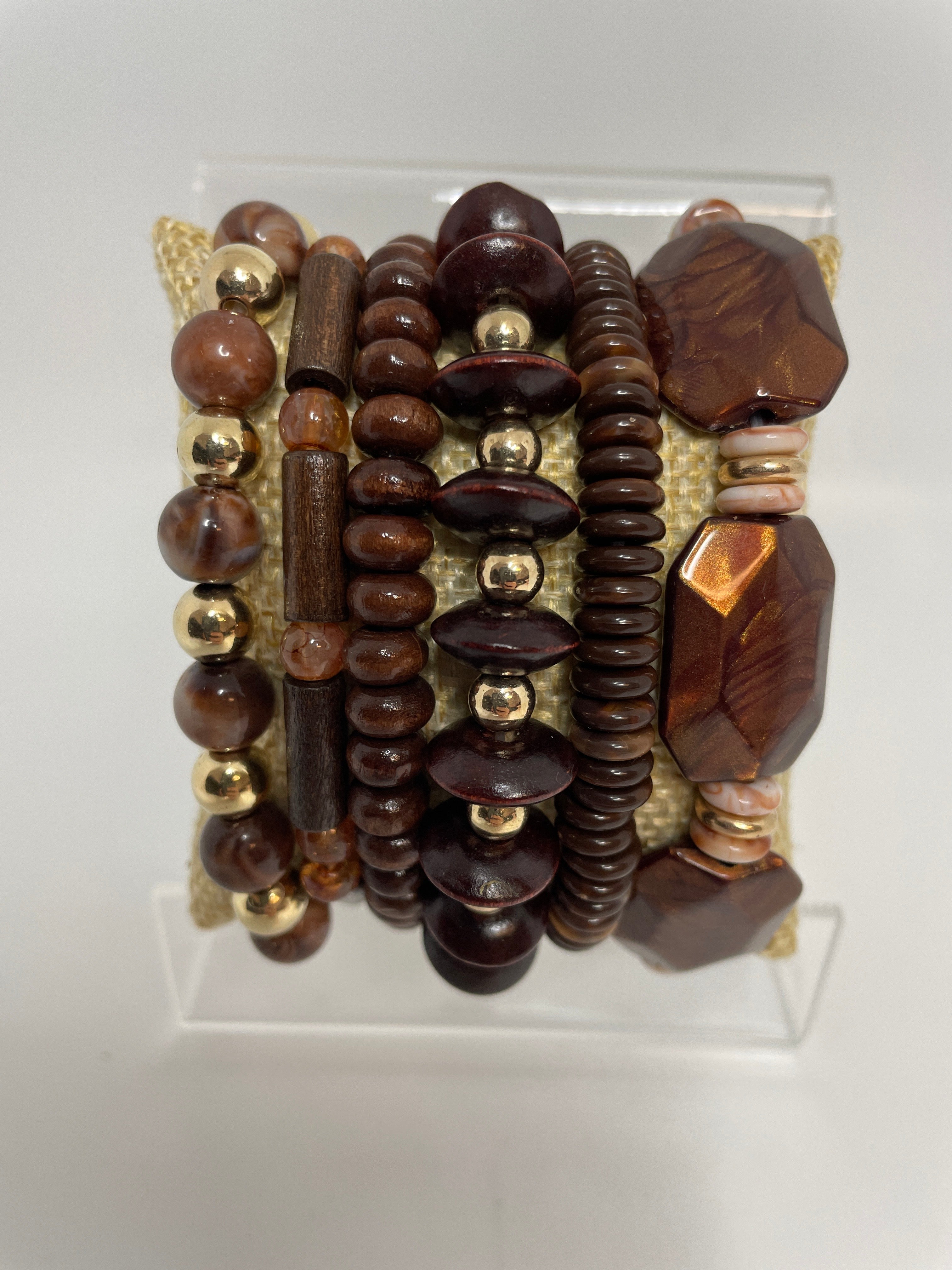 Neutral and Gold Bracelet Sets of 6