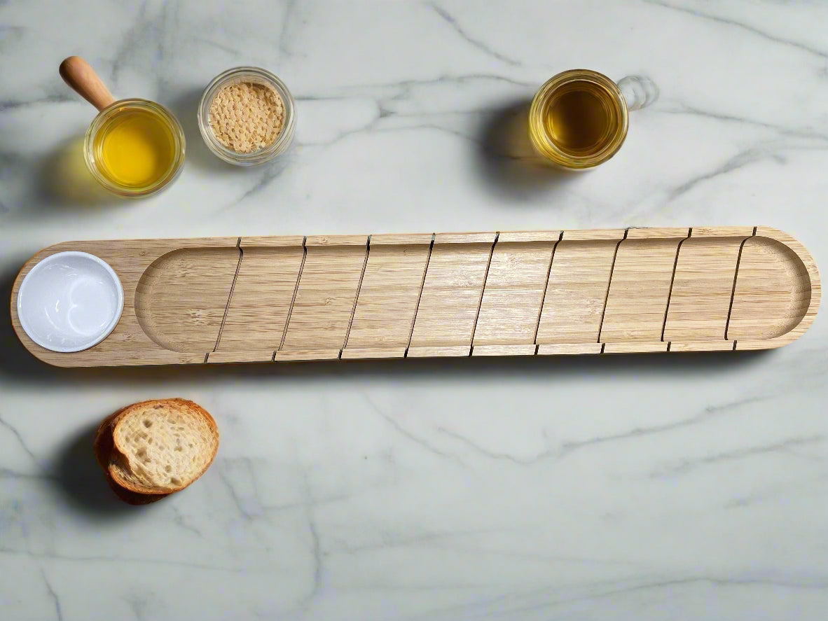 Grooved Breadboard with Dipping Bowl