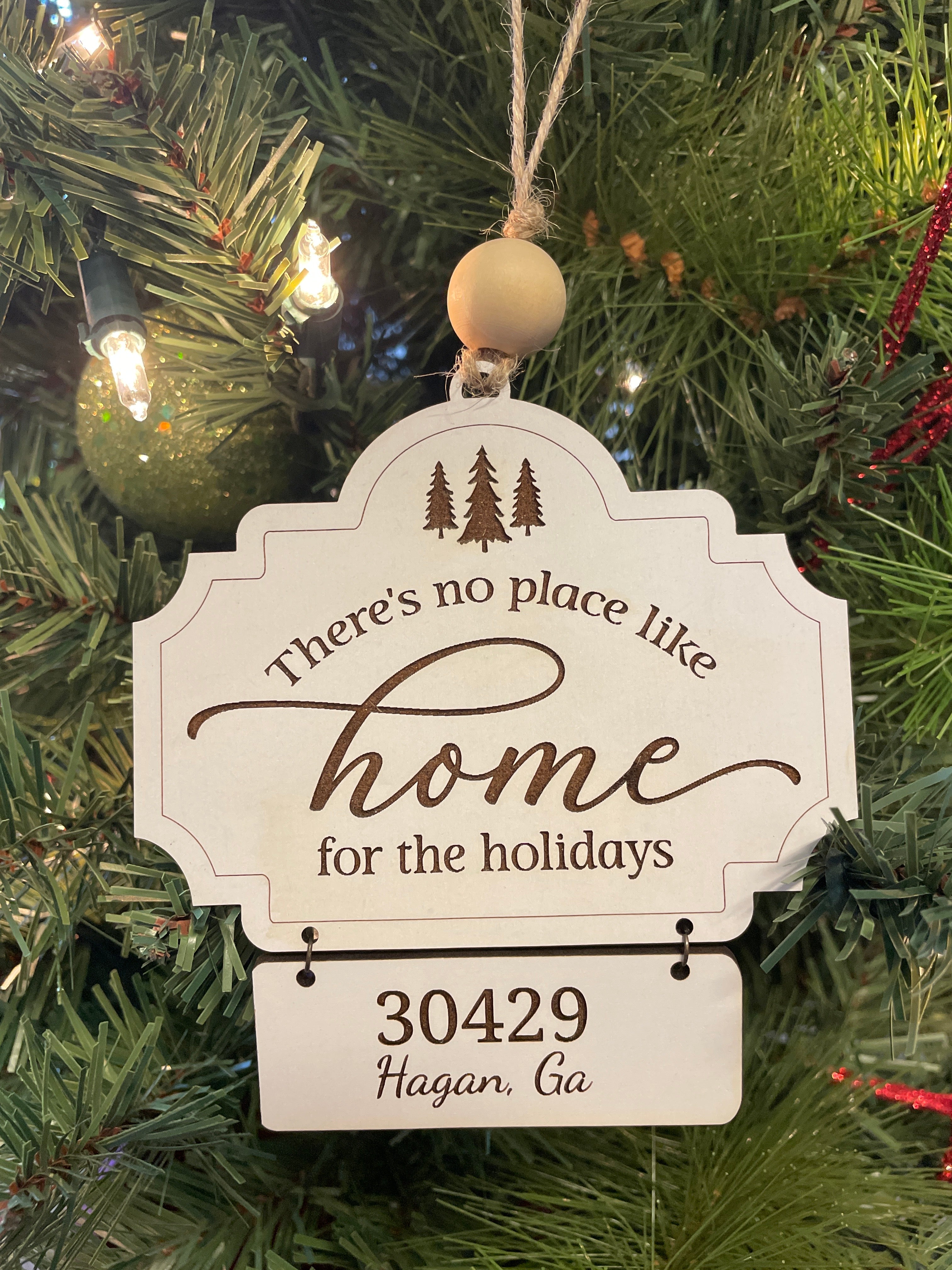 "There's No Place Like Home" Personalized Zip Code Ornament