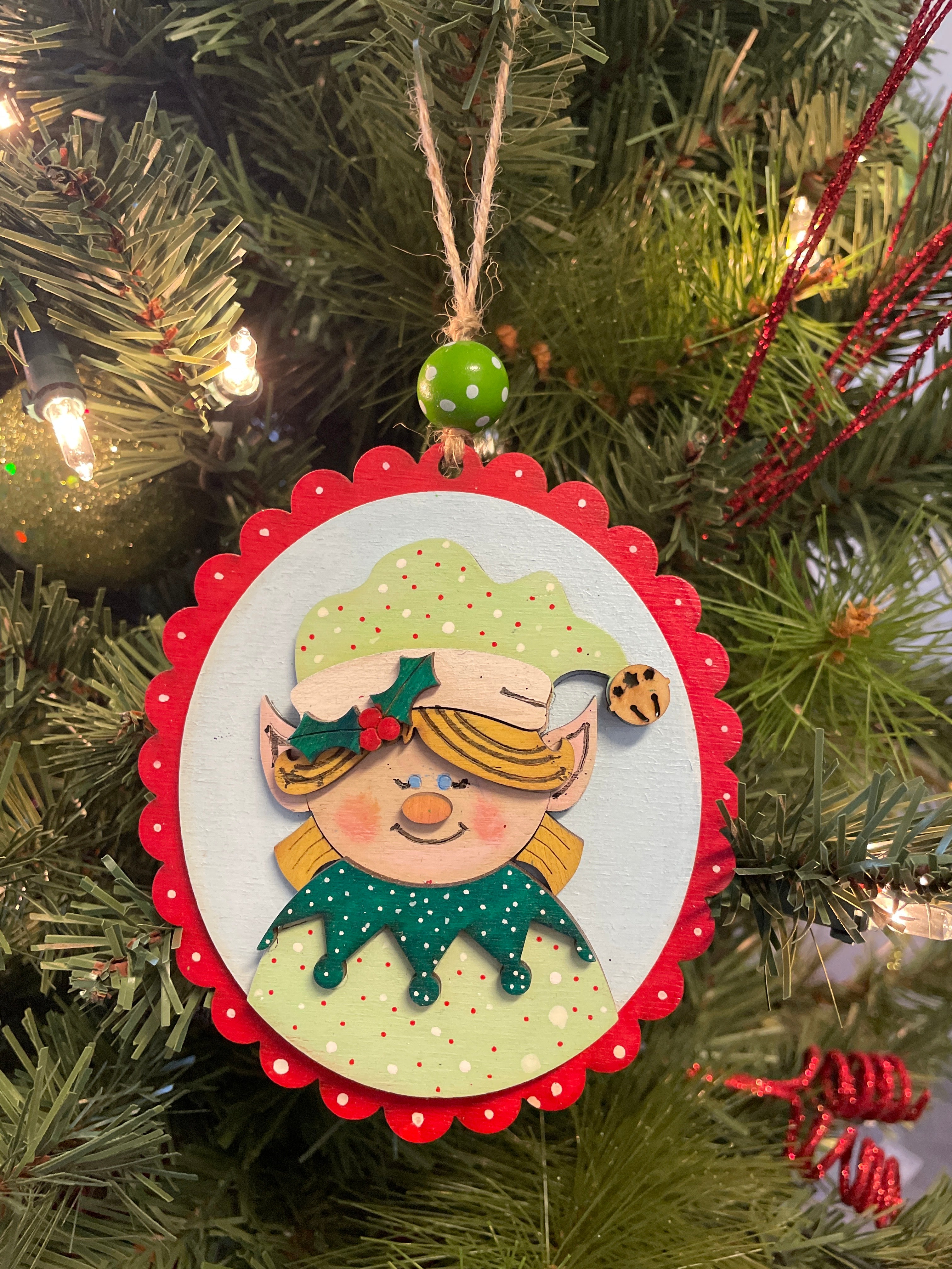 Layered Elf Ornament