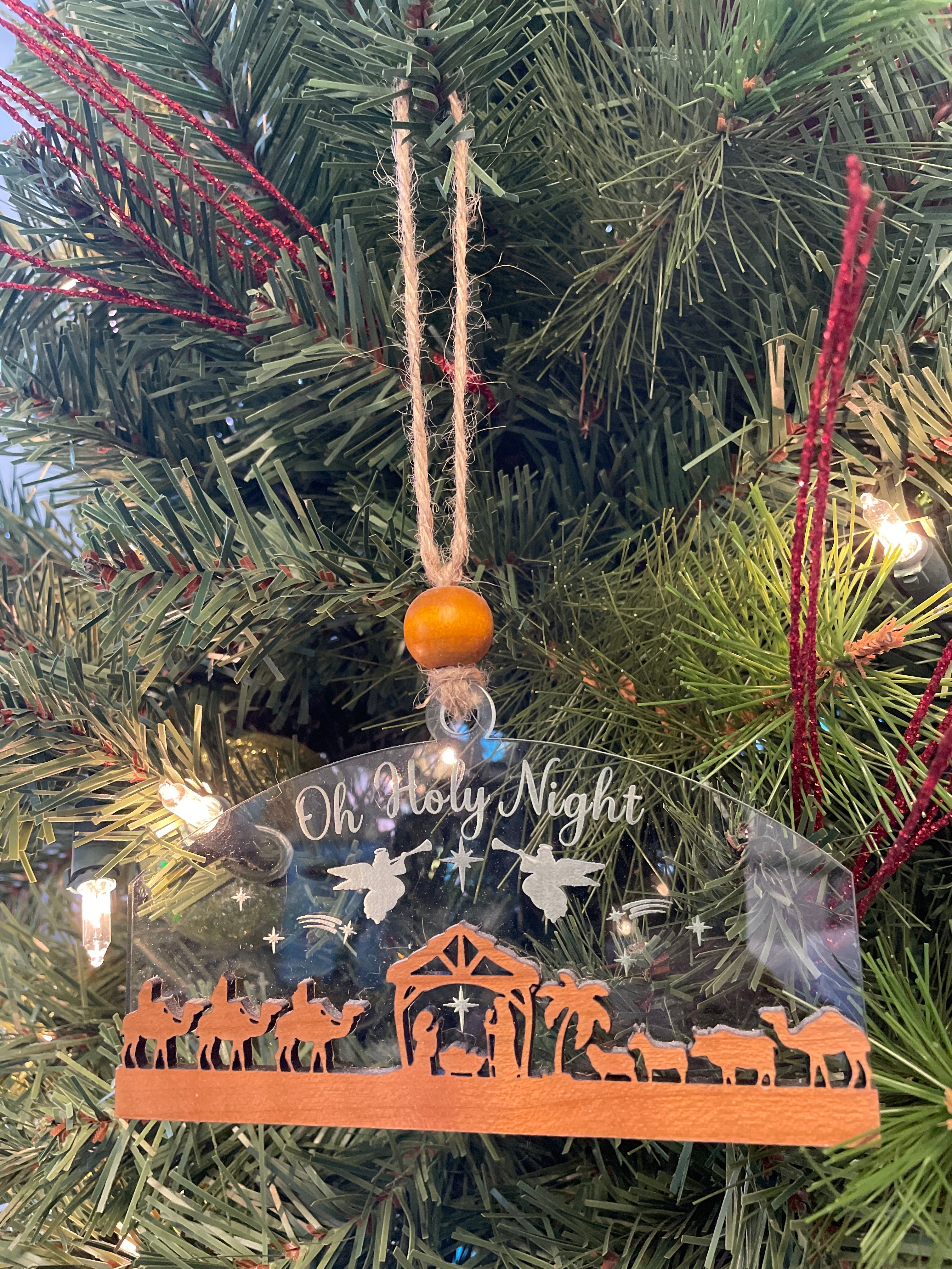 Wood and Acrylic Layered Ornament