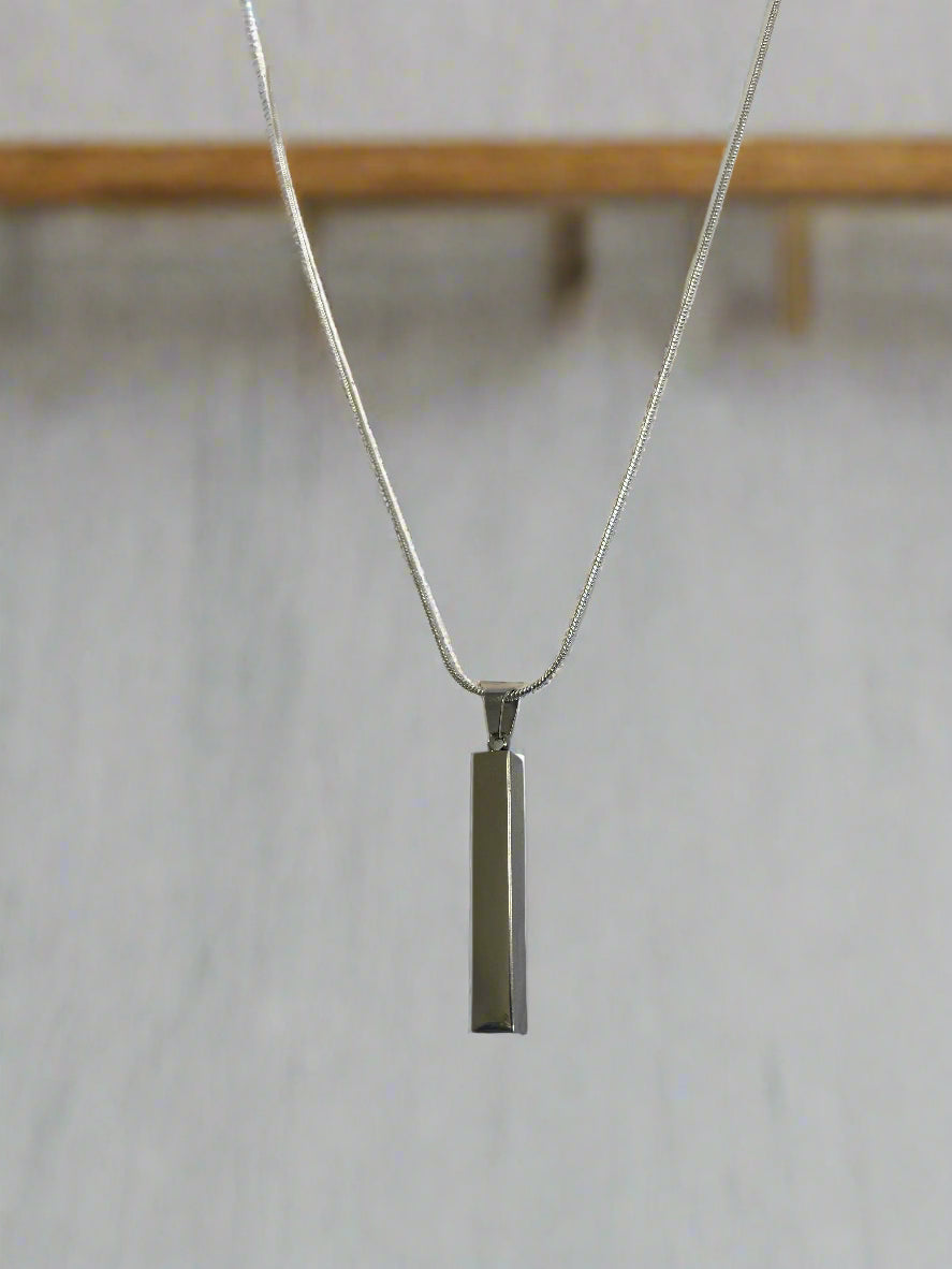 Sterling Silver Personalized Bar Necklace